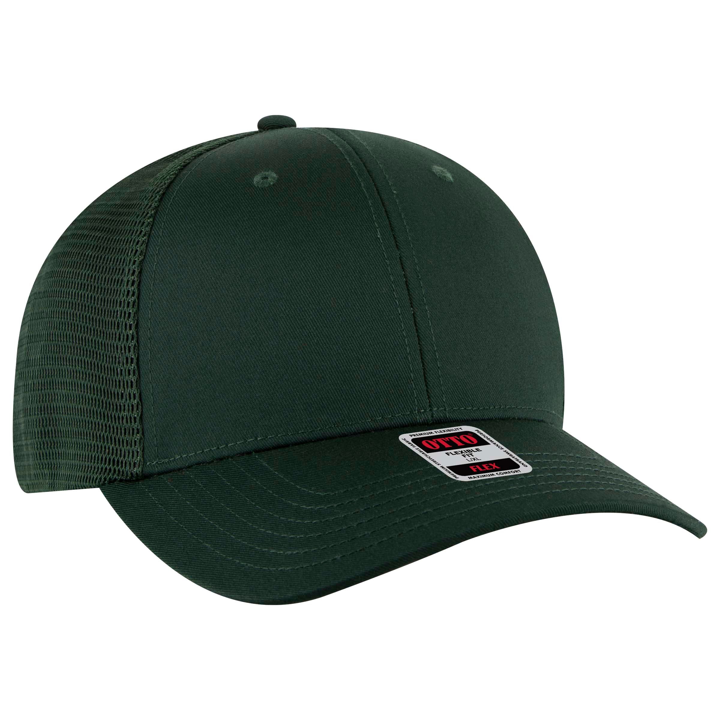 135-2 OTTO CAP "OTTO FLEX" 6 Panel Low Profile Mesh Back Trucker Hat