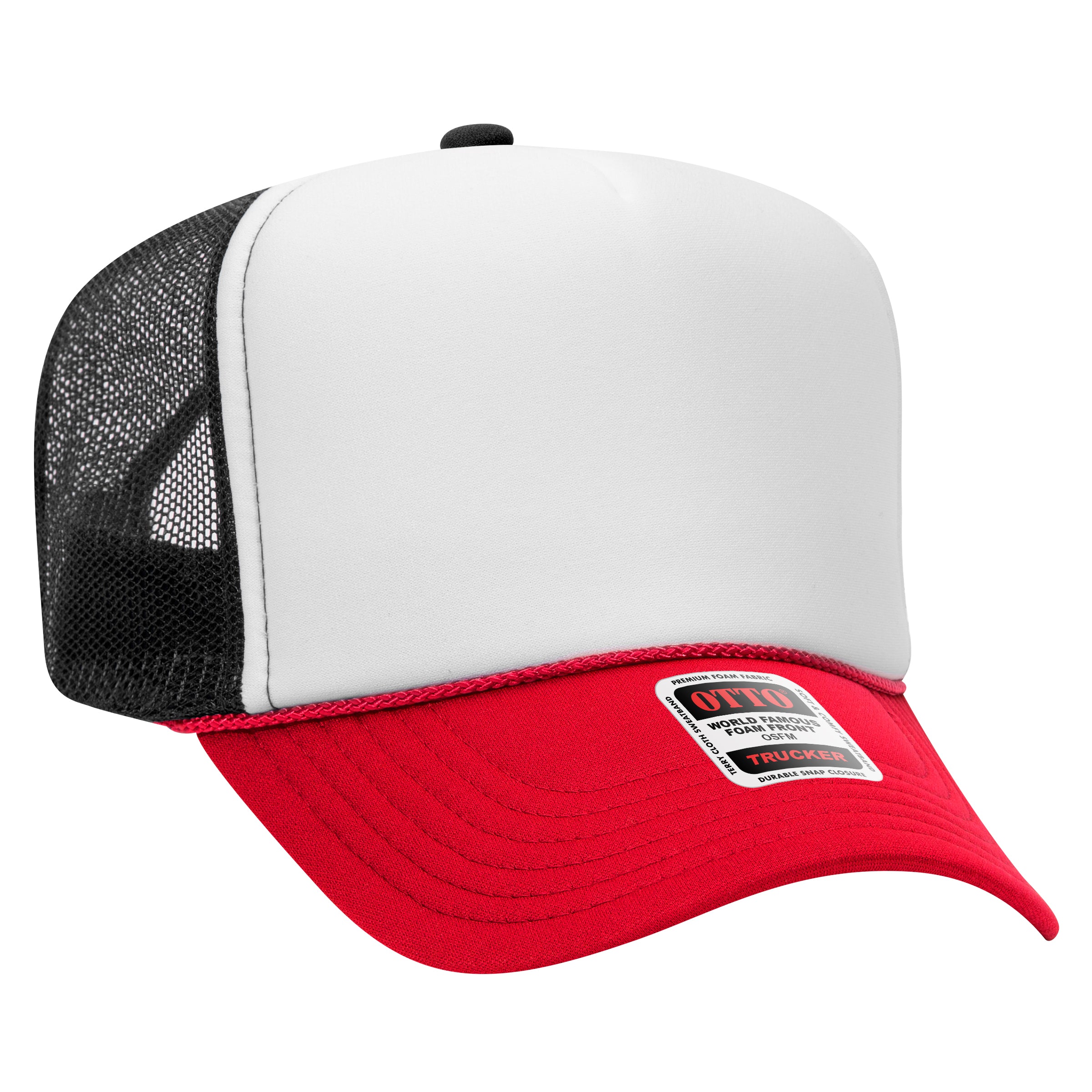 39-165 OTTO CAP 5 Panel High Crown Mesh Back Trucker Hat