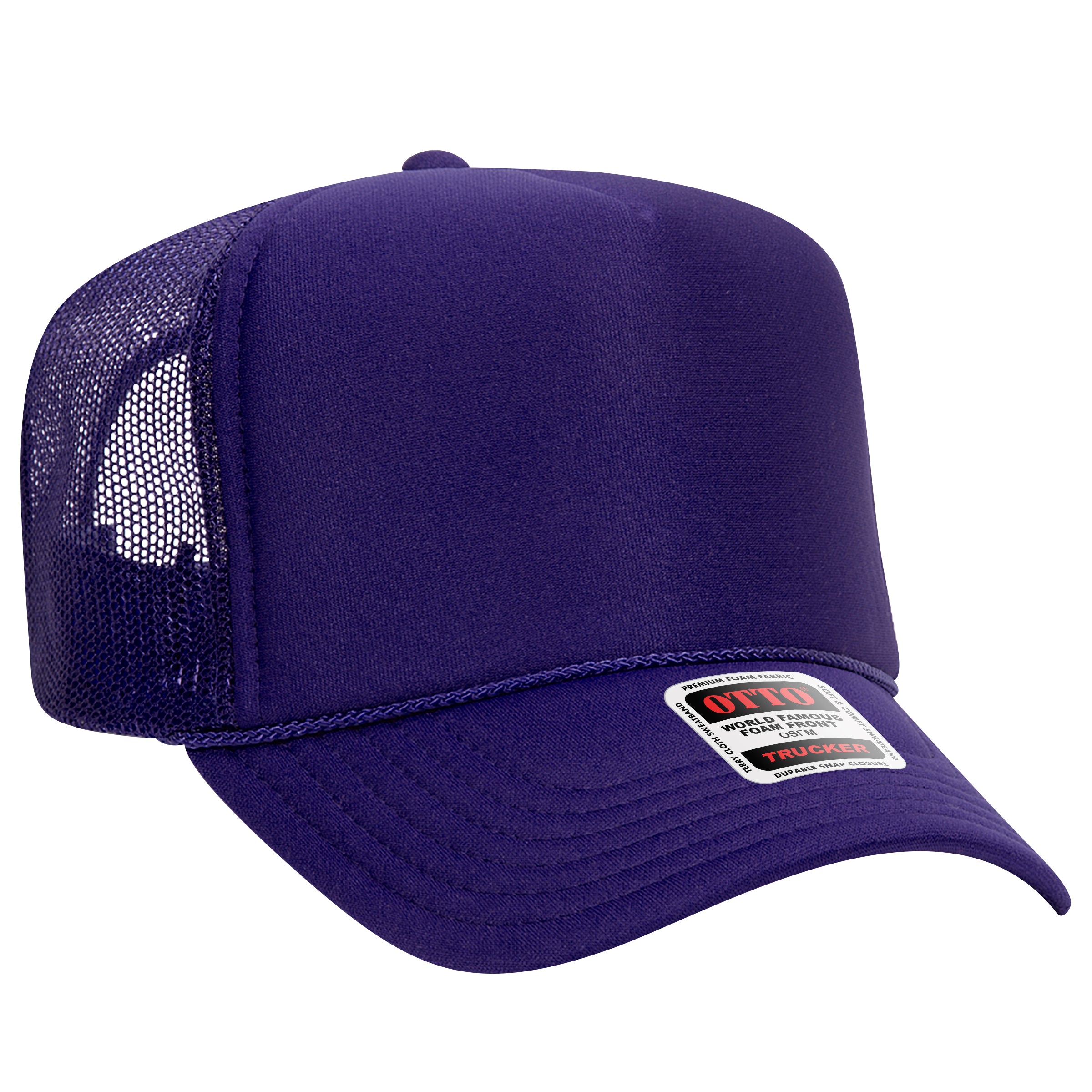 39-165 OTTO CAP 5 Panel High Crown Mesh Back Trucker Hat