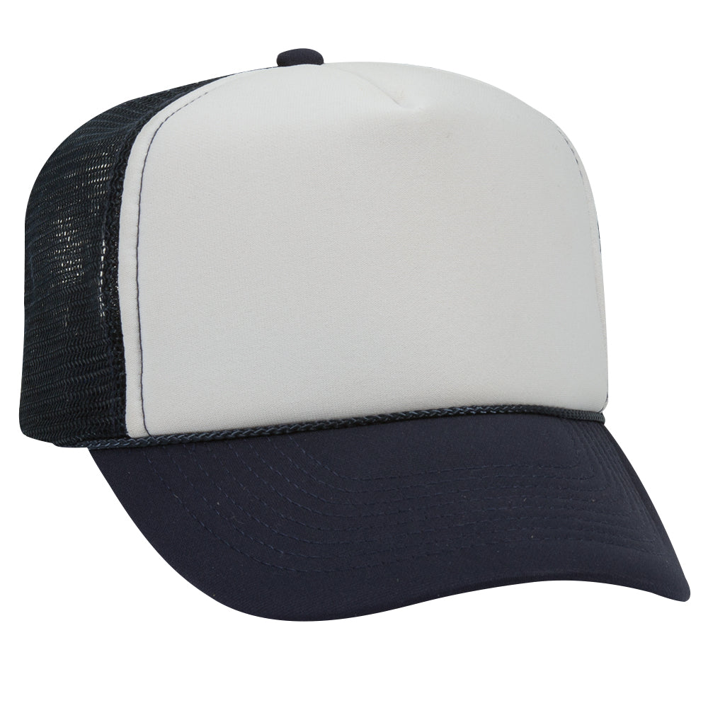 32-467 OTTO CAP 5 Panel Mid Profile Mesh Back Trucker Hat
