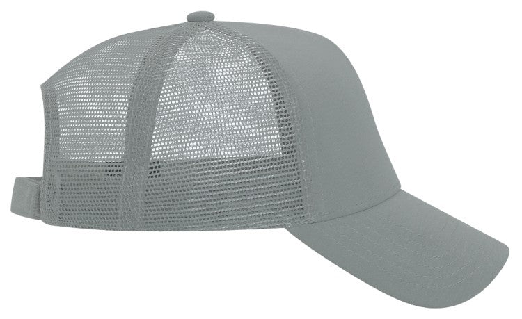 32-934 OTTO CAP 5 Panel Mid Profile Mesh Back Trucker Hat