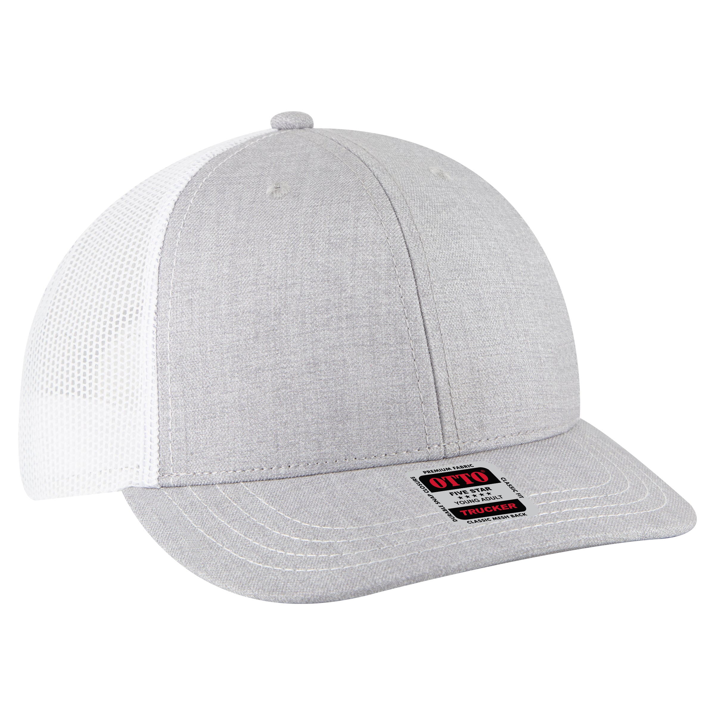 112-1 OTTO Cap 6 Panel Mid Profile Mesh Back Trucker Hat