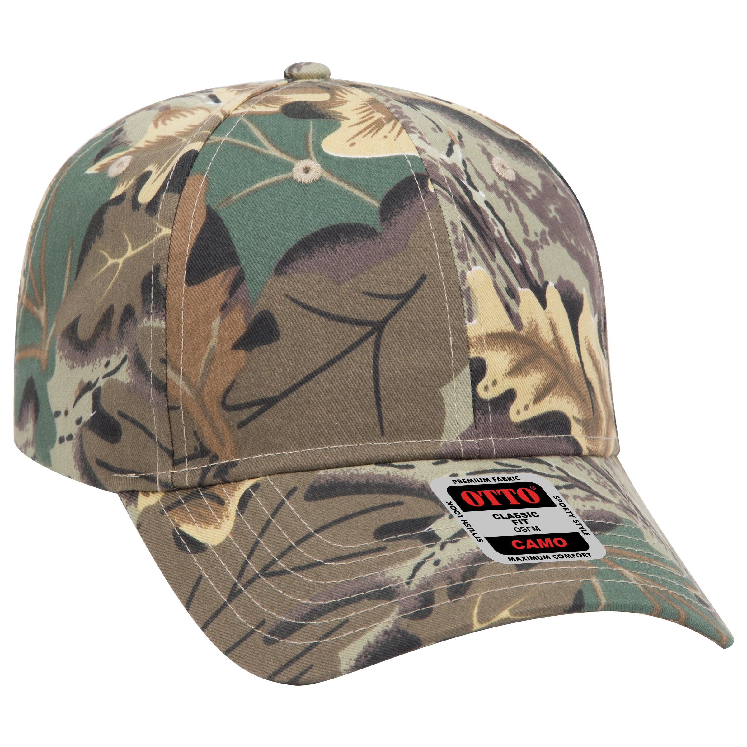 78-353 OTTO CAP Camouflage 6 Panel Low Profile Baseball Cap