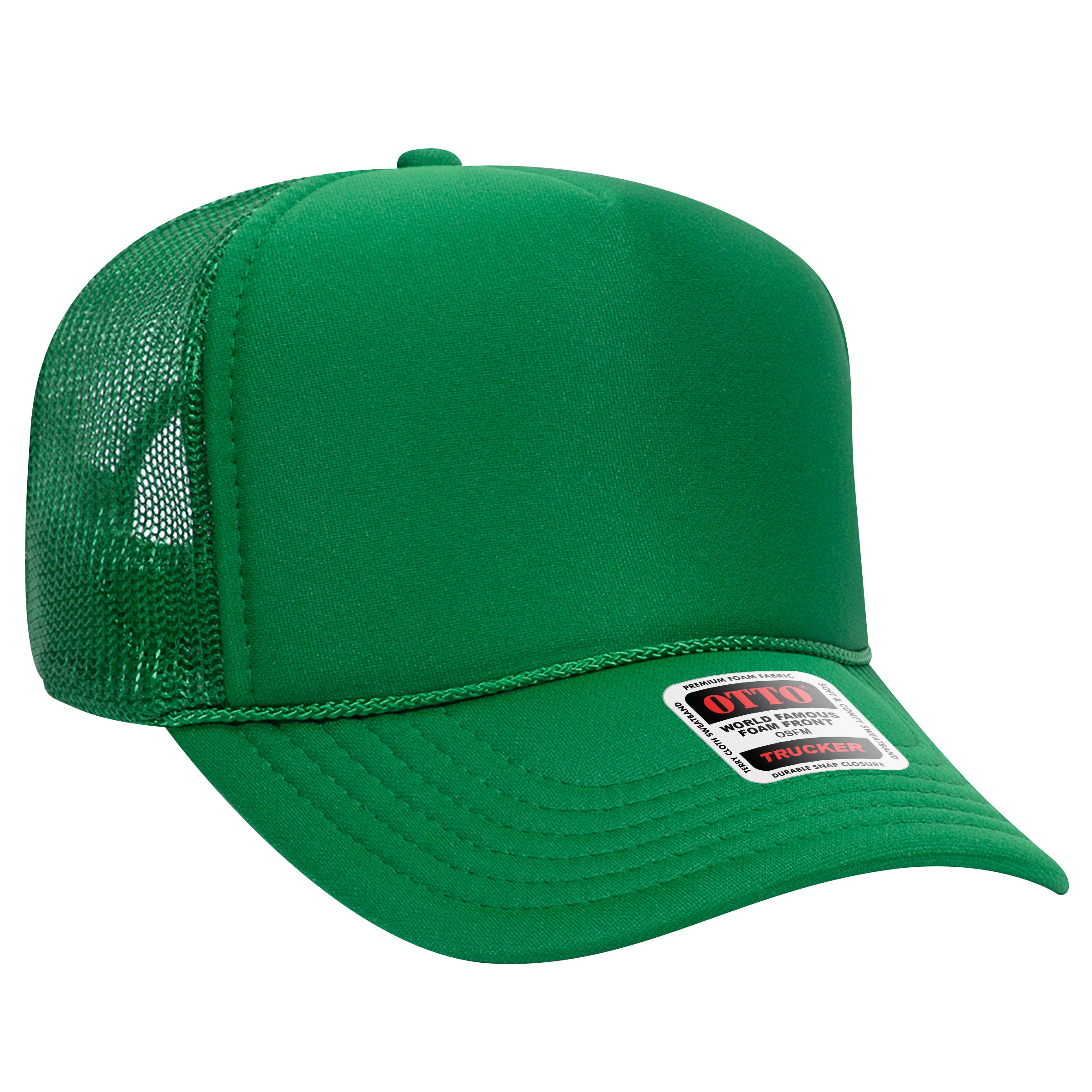 32-467 OTTO CAP 5 Panel Mid Profile Mesh Back Trucker Hat