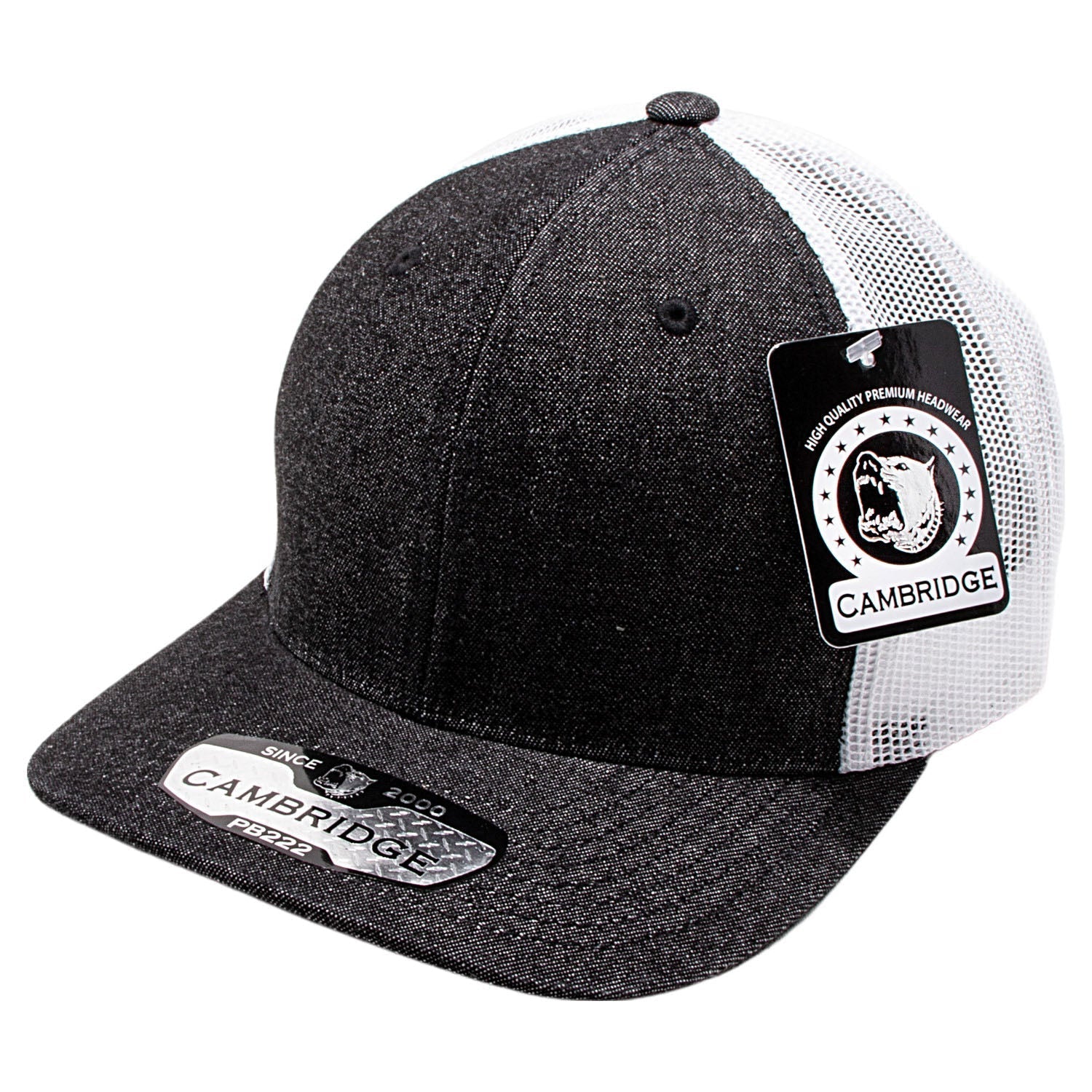 SKU:222DBKDWH|COLOR:Black Denim/White