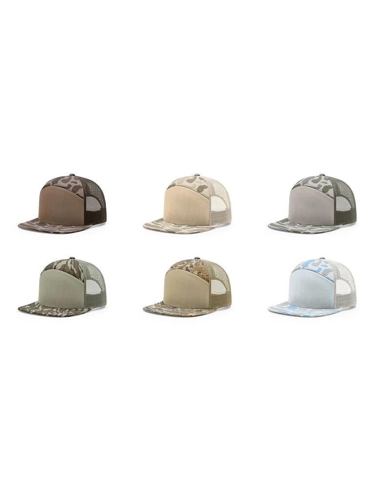 Richardson 168P Camo Flat Bill Trucker Hat in Duck Camo by The Hometown Co.