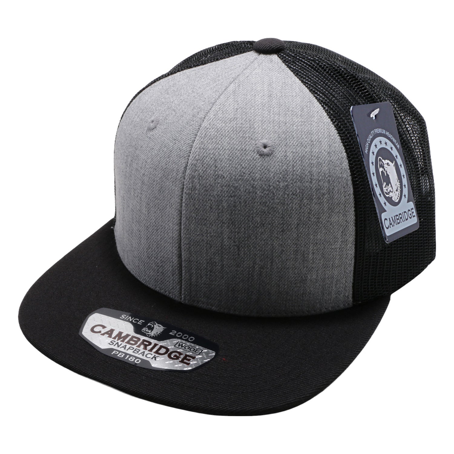 SKU:180-BLK-HEATHER-BLK|COLOR:Black/Heather/Black