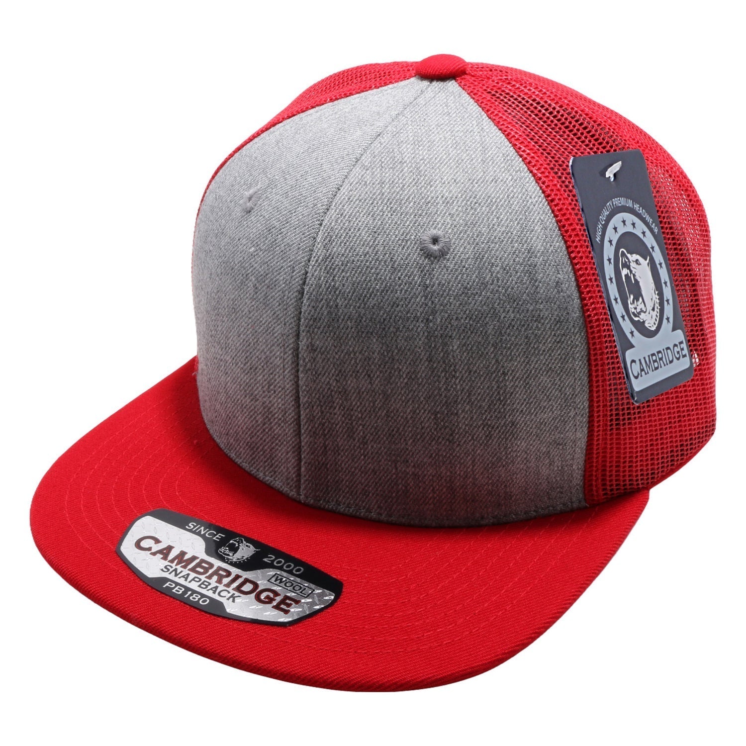 SKU:180-RED-HEATHER-RED|COLOR:Red/Heather/Red