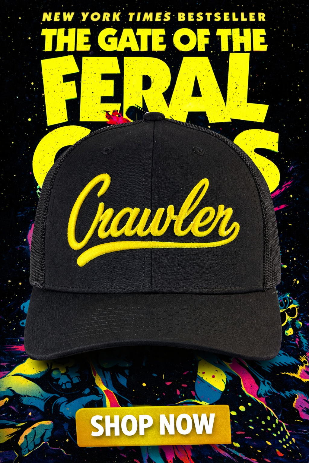Black and Yellow Crawler Hat