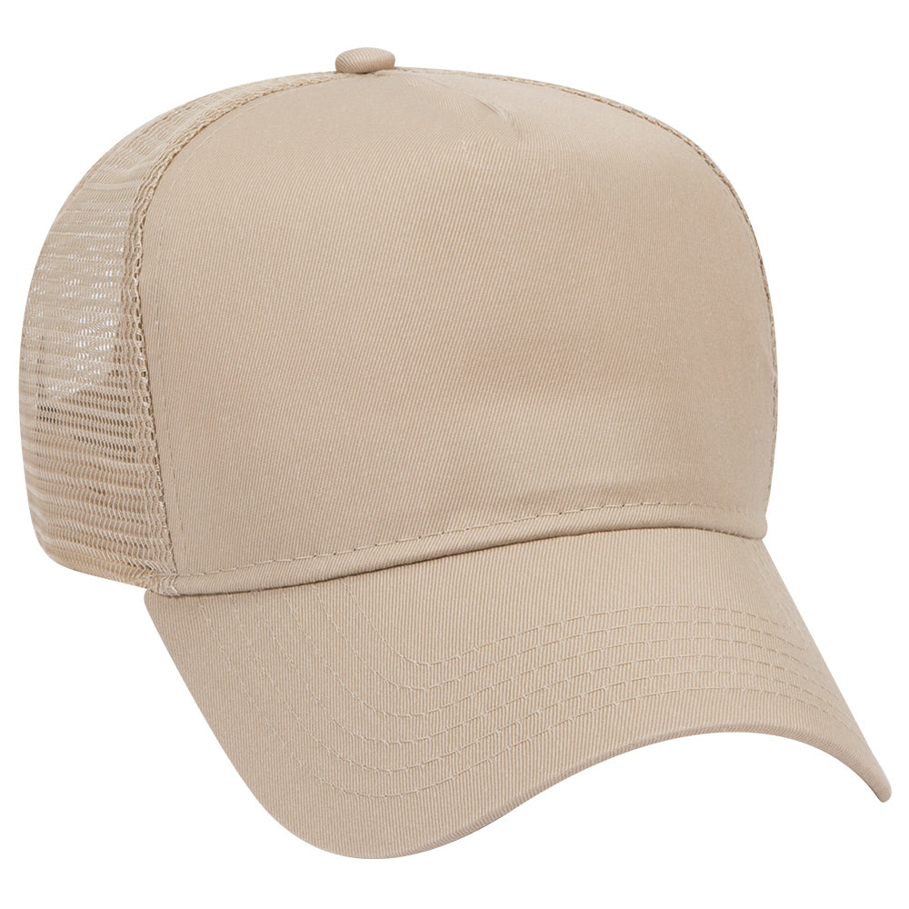 32-285 OTTO CAP 5 Panel Mid Profile Mesh Back Trucker Hat