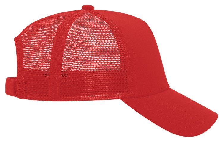 32-934 OTTO CAP 5 Panel Mid Profile Mesh Back Trucker Hat