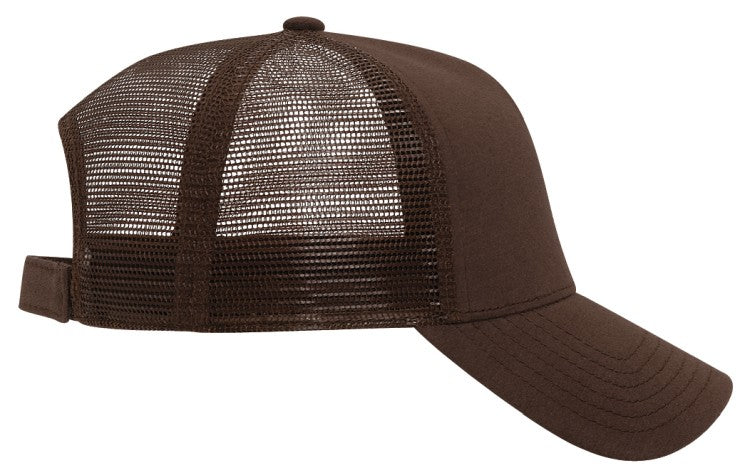 32-934 OTTO CAP 5 Panel Mid Profile Mesh Back Trucker Hat