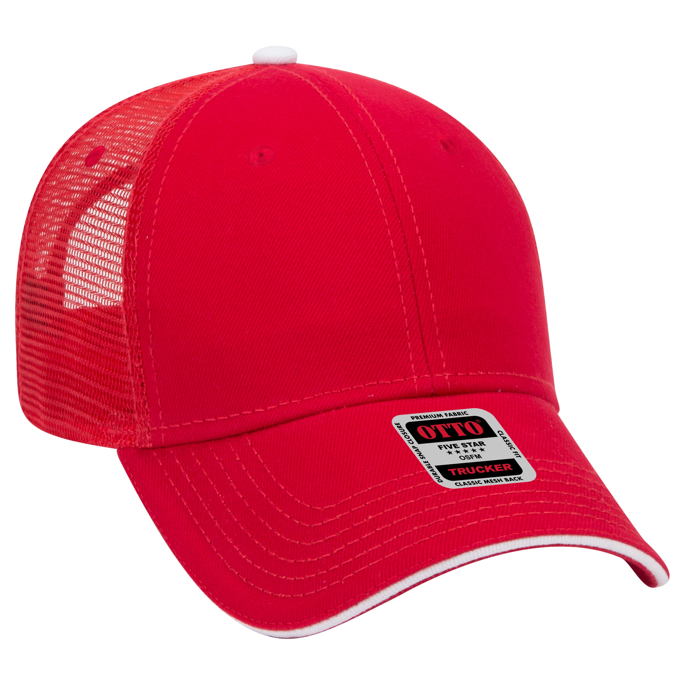 84-482 OTTO CAP 6 Panel Low Profile Mesh Back Trucker Hat