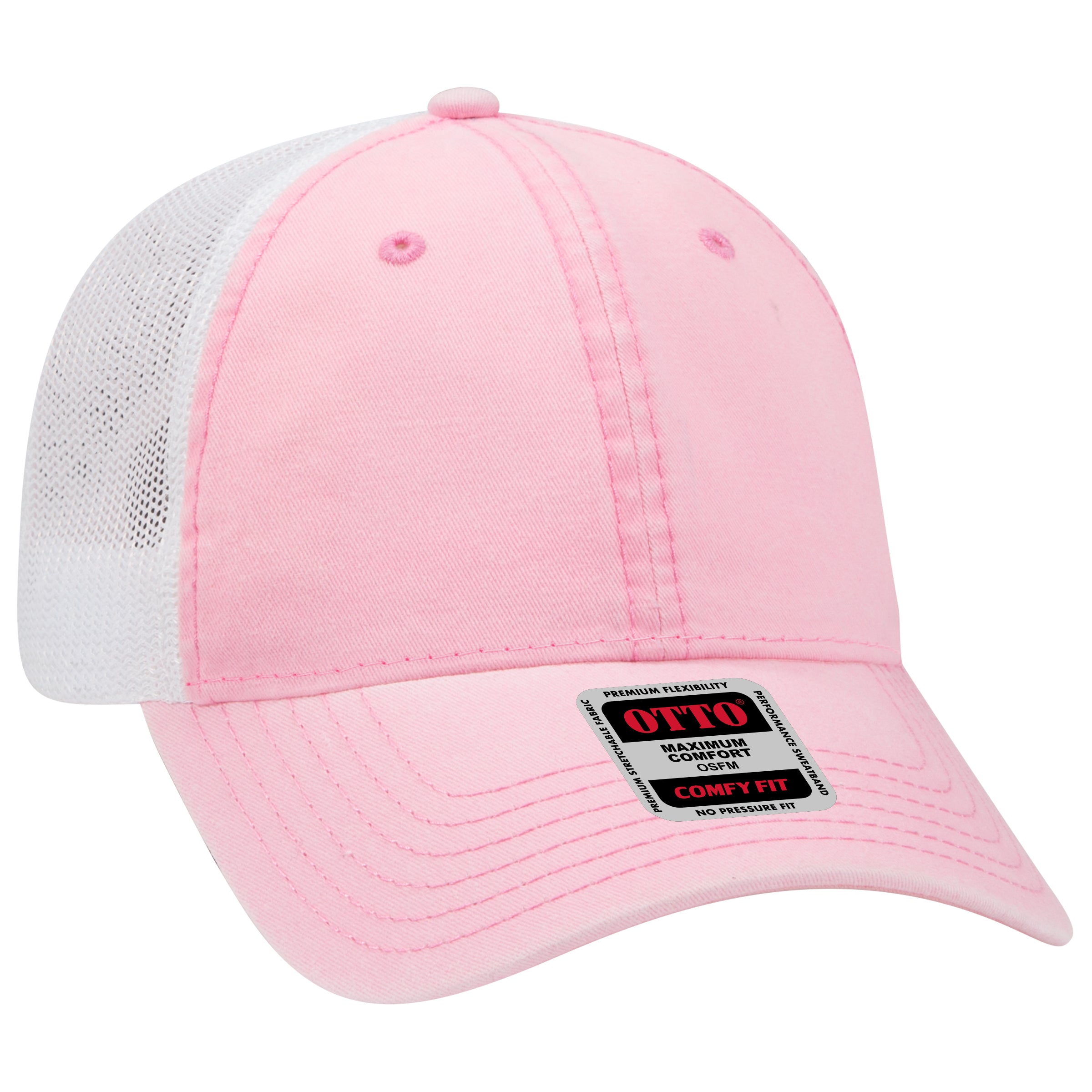 121-1202 OTTO CAP "OTTO COMFY FIT" 6 Panel Low Profile Mesh Back Trucker Hat