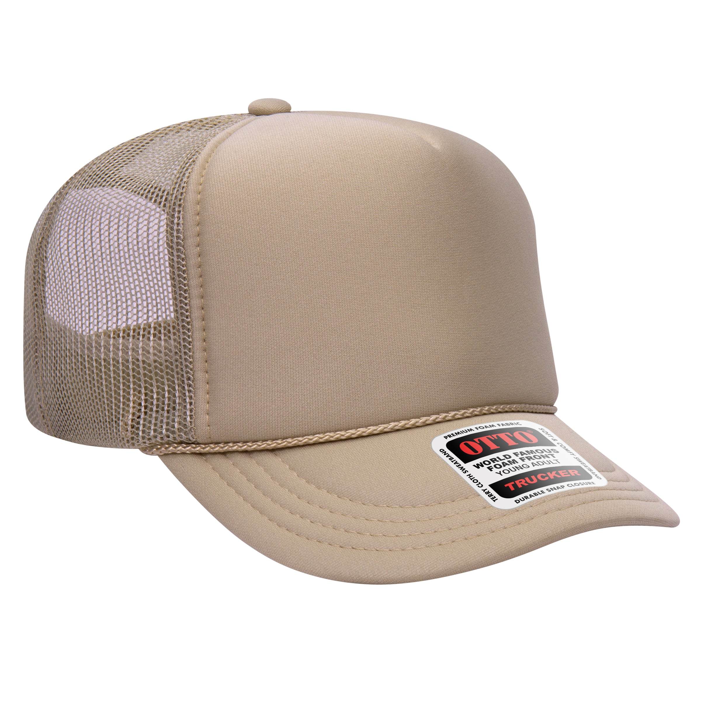 39-165 OTTO CAP 5 Panel High Crown Mesh Back Trucker Hat