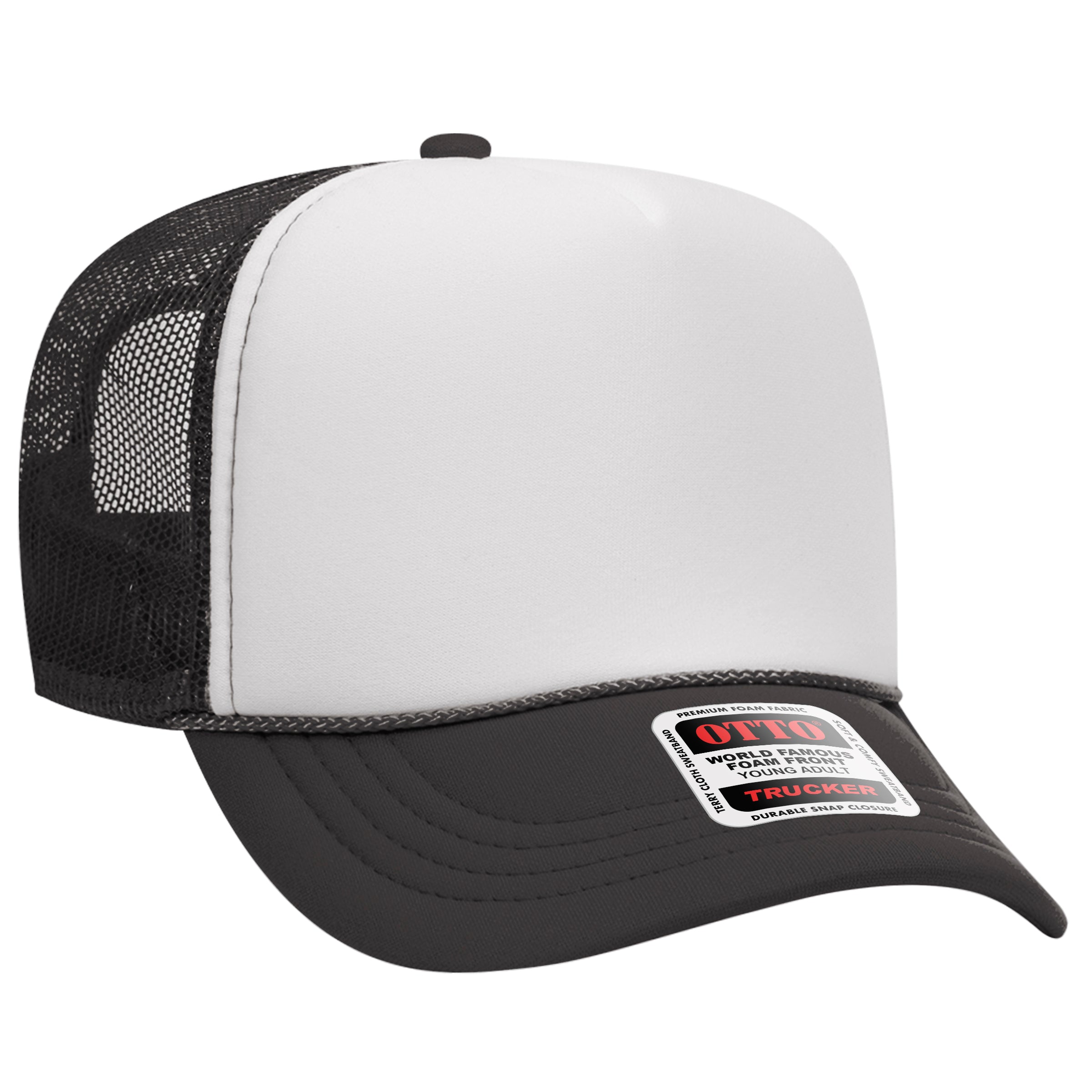 39-165 OTTO CAP 5 Panel High Crown Mesh Back Trucker Hat