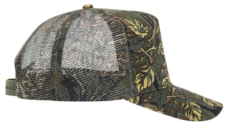 47-049 OTTO CAP Camouflage 5 Panel Mid Crown Mesh Back Trucker Hat