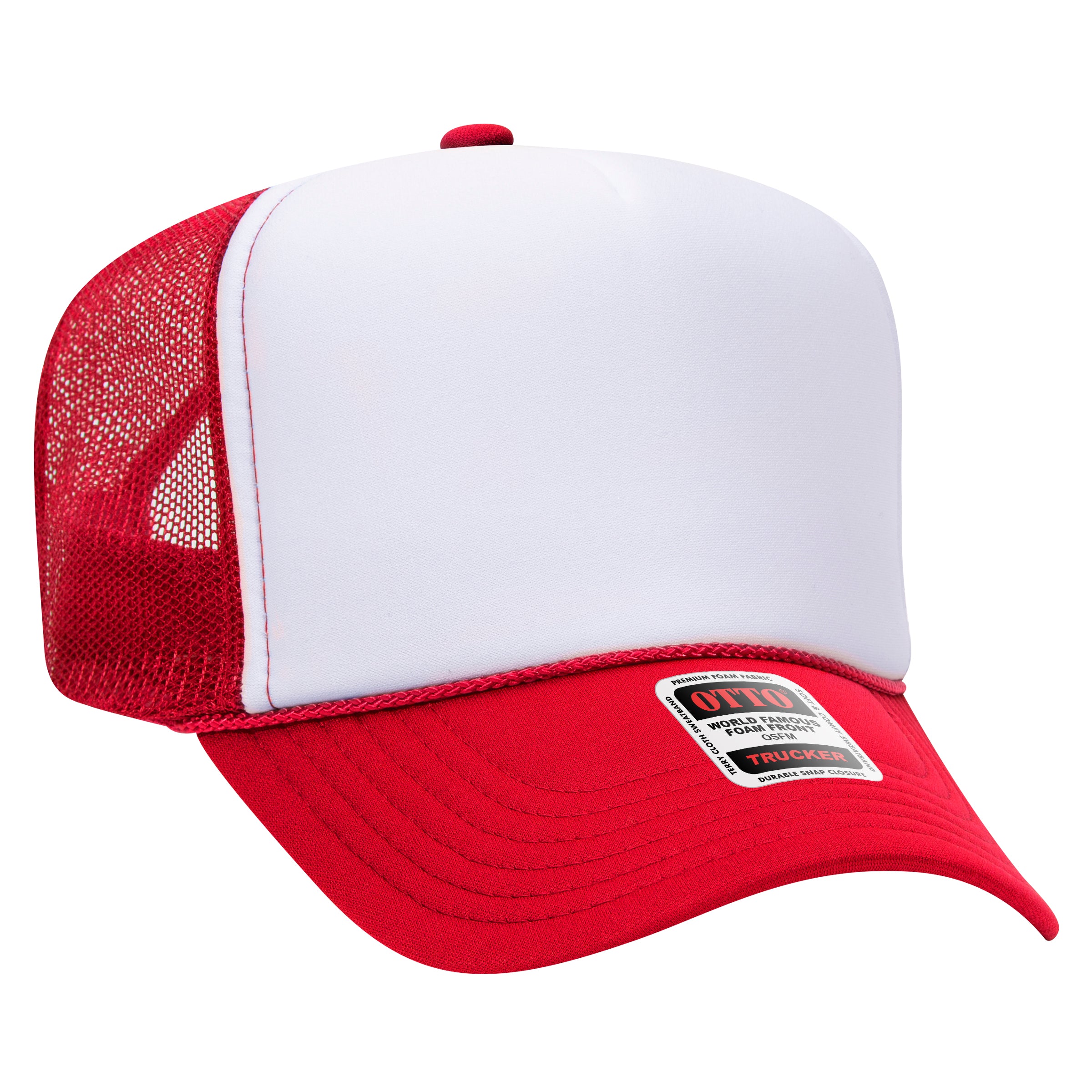 39-165 OTTO CAP 5 Panel High Crown Mesh Back Trucker Hat