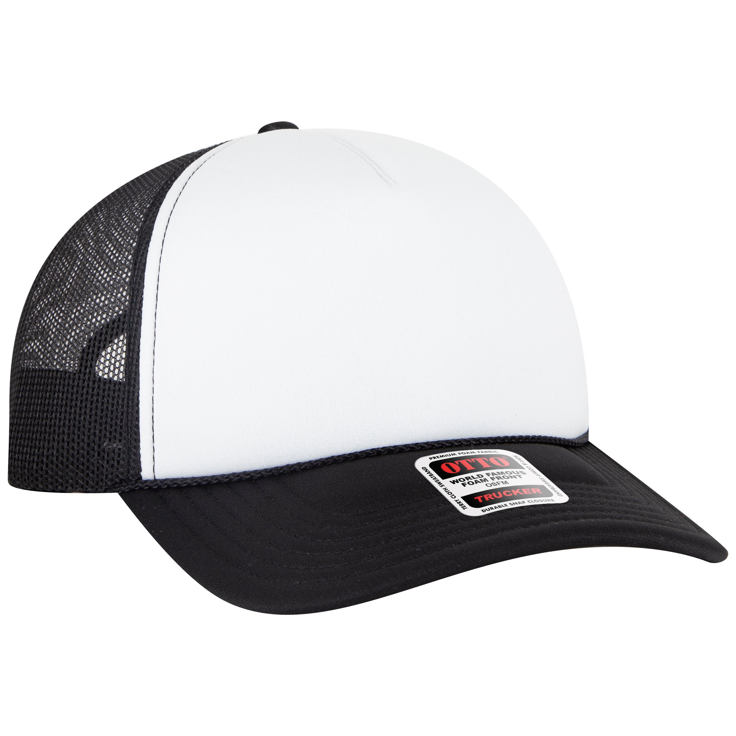 39102-1 OTTO CAP 5 Panel Low Profile Mesh Back Trucker Hat 39102-1