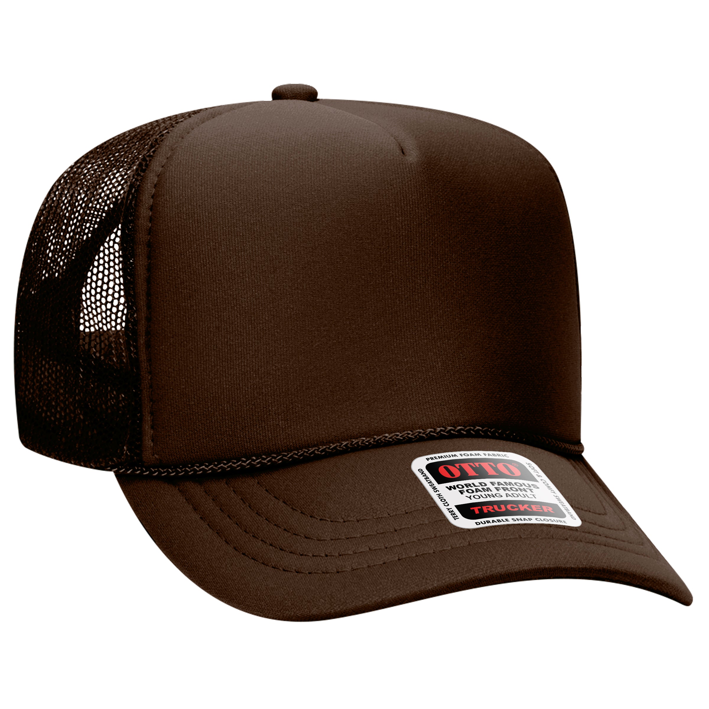 39-165 OTTO CAP 5 Panel High Crown Mesh Back Trucker Hat