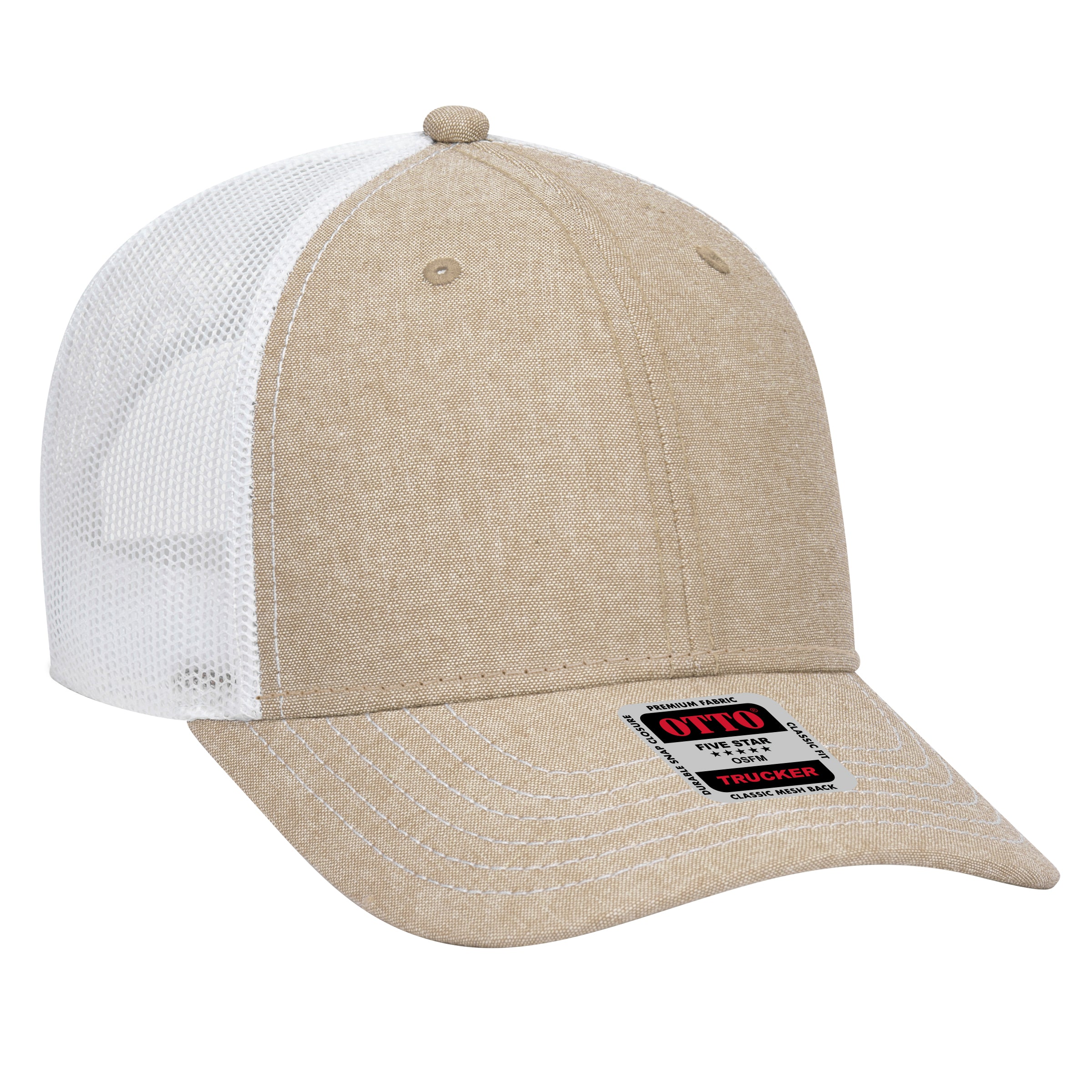 83-1239 OTTO CAP 6 Panel Low Profile Mesh Back Trucker Hat