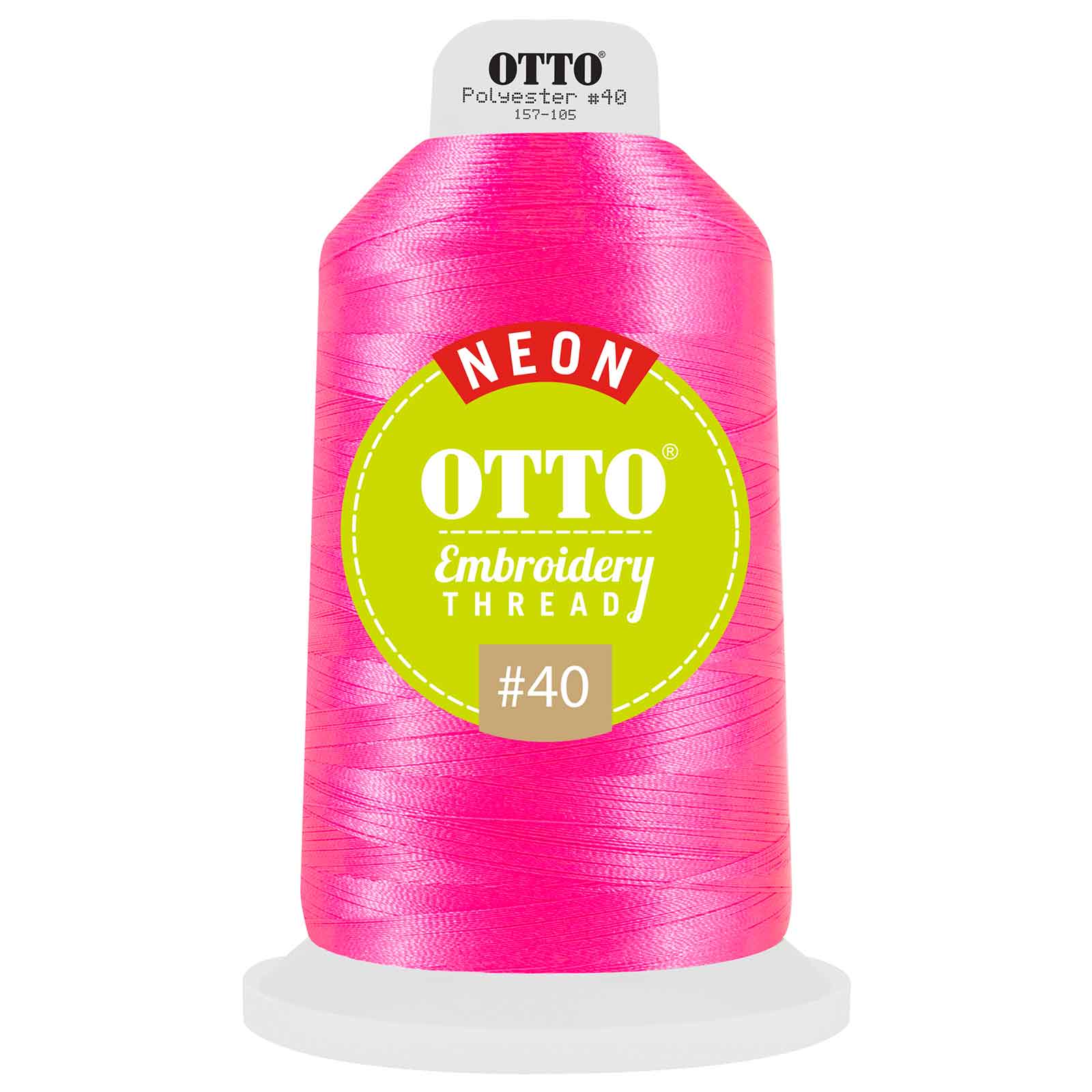 157-105 OTTO Embroidery Neon Thread #40 5,500 yd. King Cone