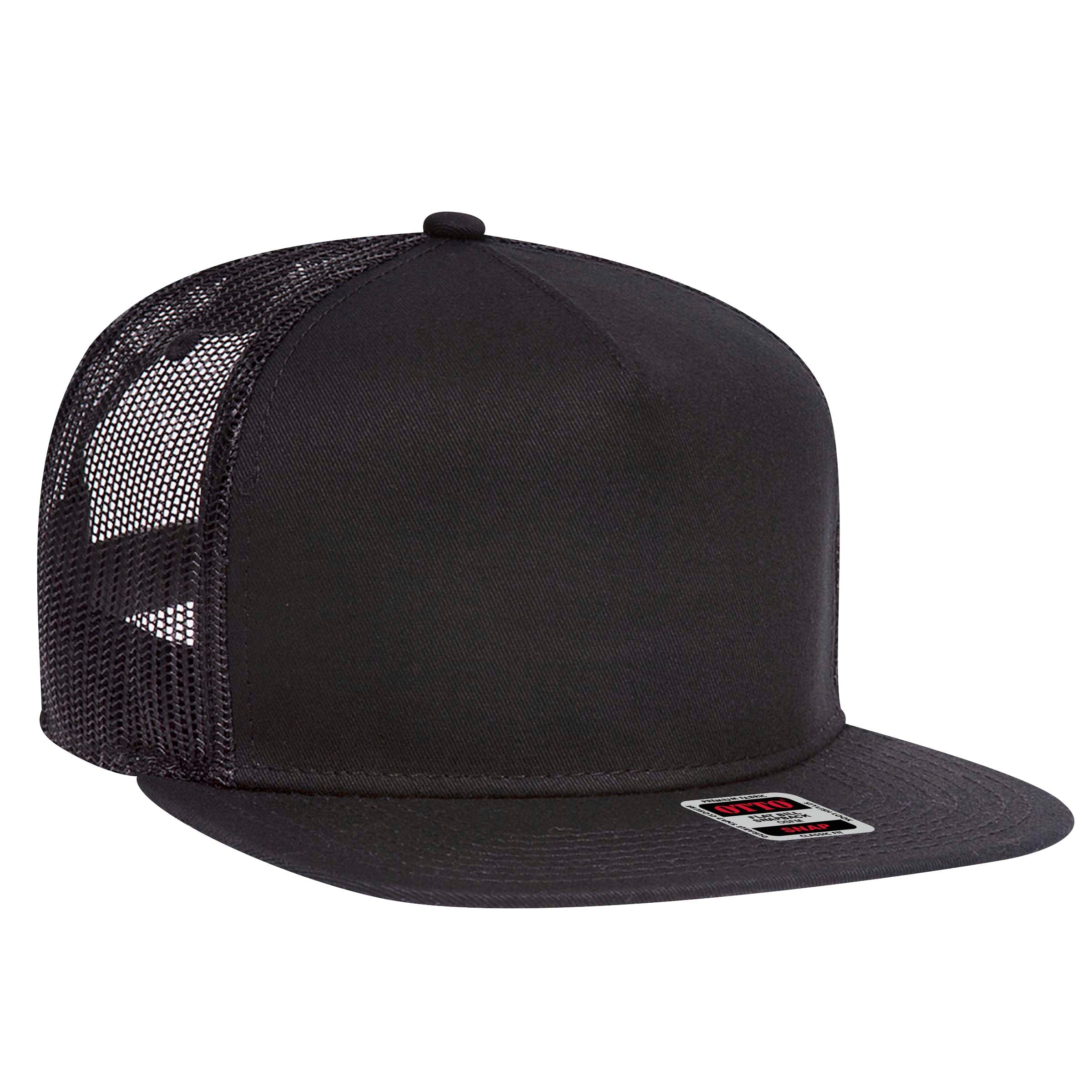 154-1124 OTTO CAP "OTTO SNAP" 5 Panel Mid Profile Mesh Back Trucker Snapback Hat