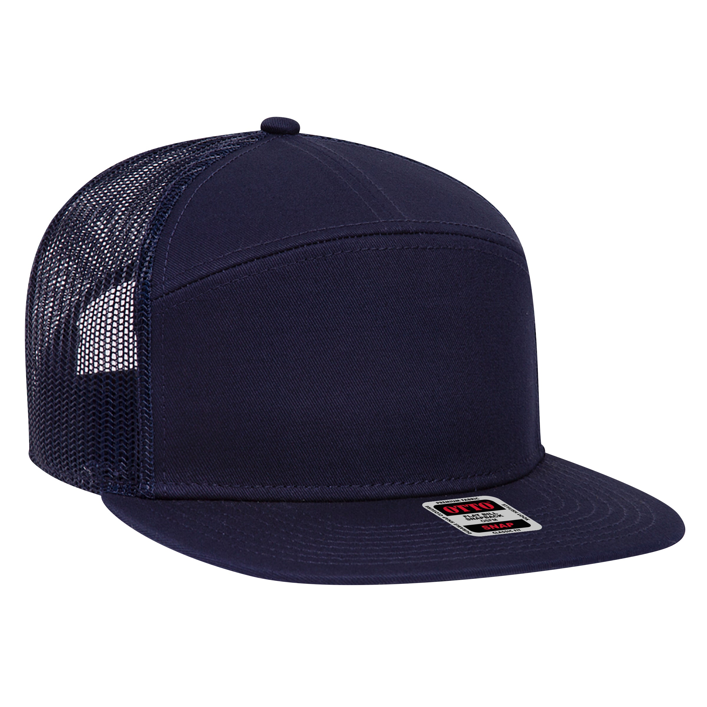 172-1298 OTTO CAP "OTTO SNAP" 7 Panel Mesh Back Trucker Snapback Hat