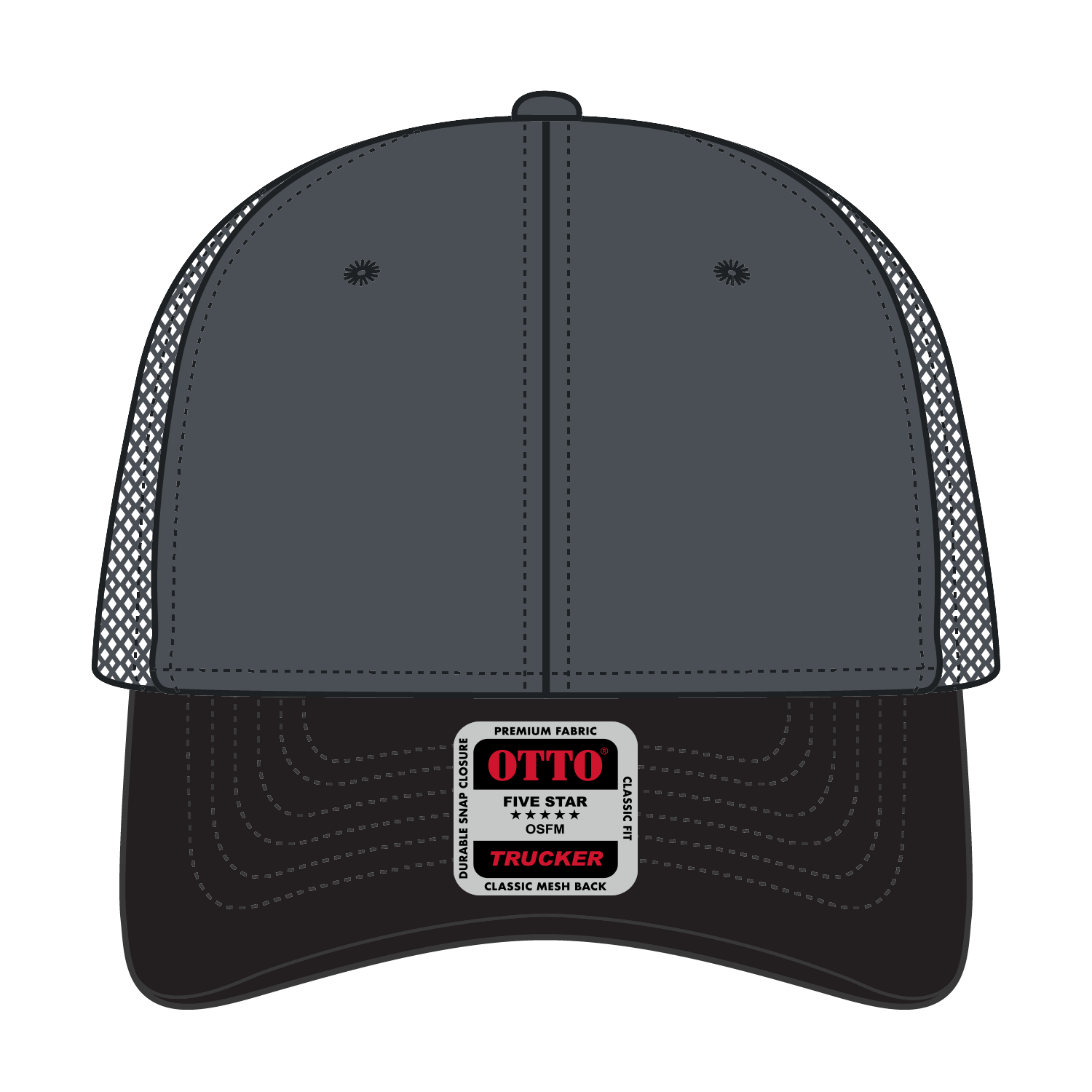 83-473 OTTO CAP 6 Panel Low Profile Mesh Back Trucker Hat