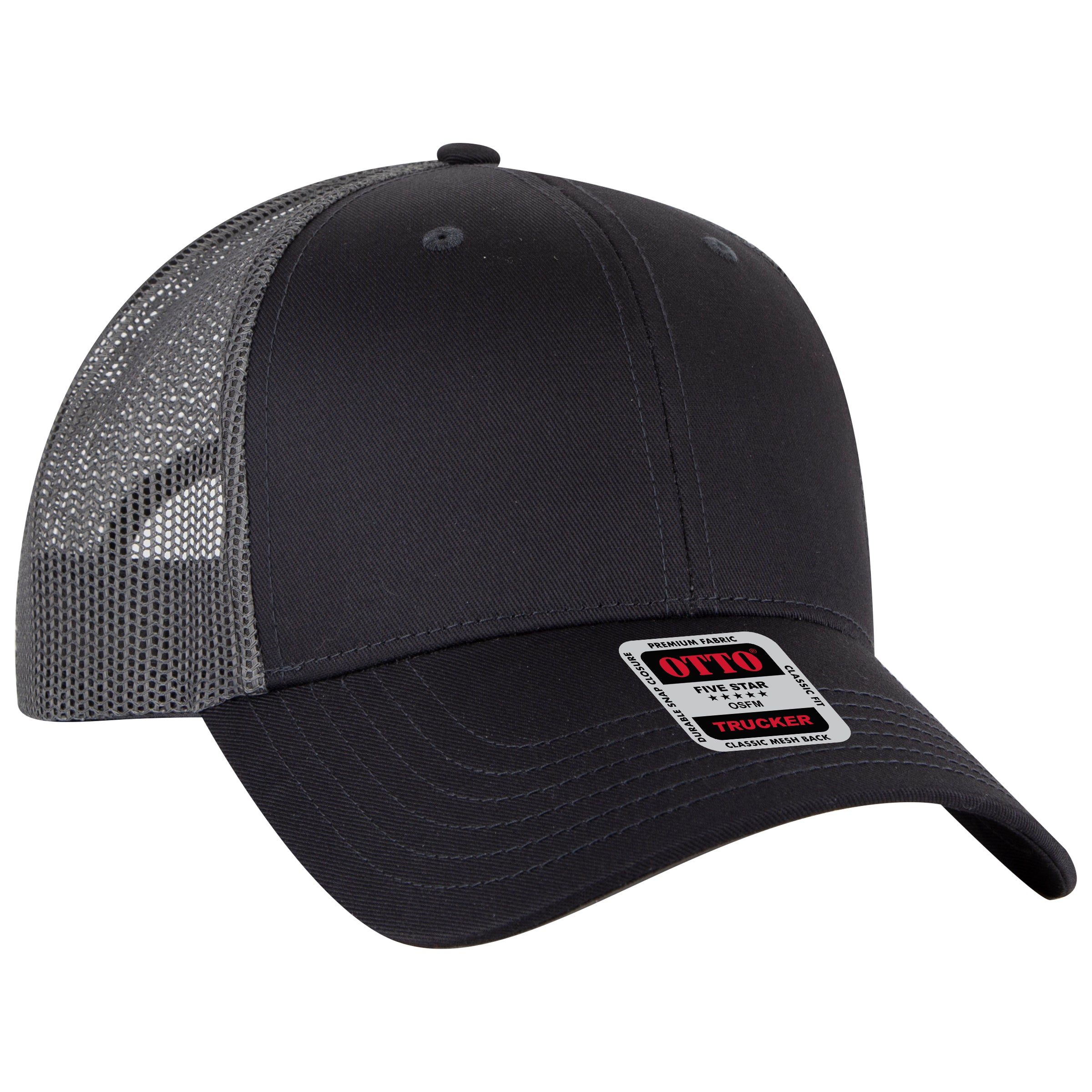 83-4 OTTO CAP 6 Panel Low Profile Mesh Back Trucker Hat 83-4