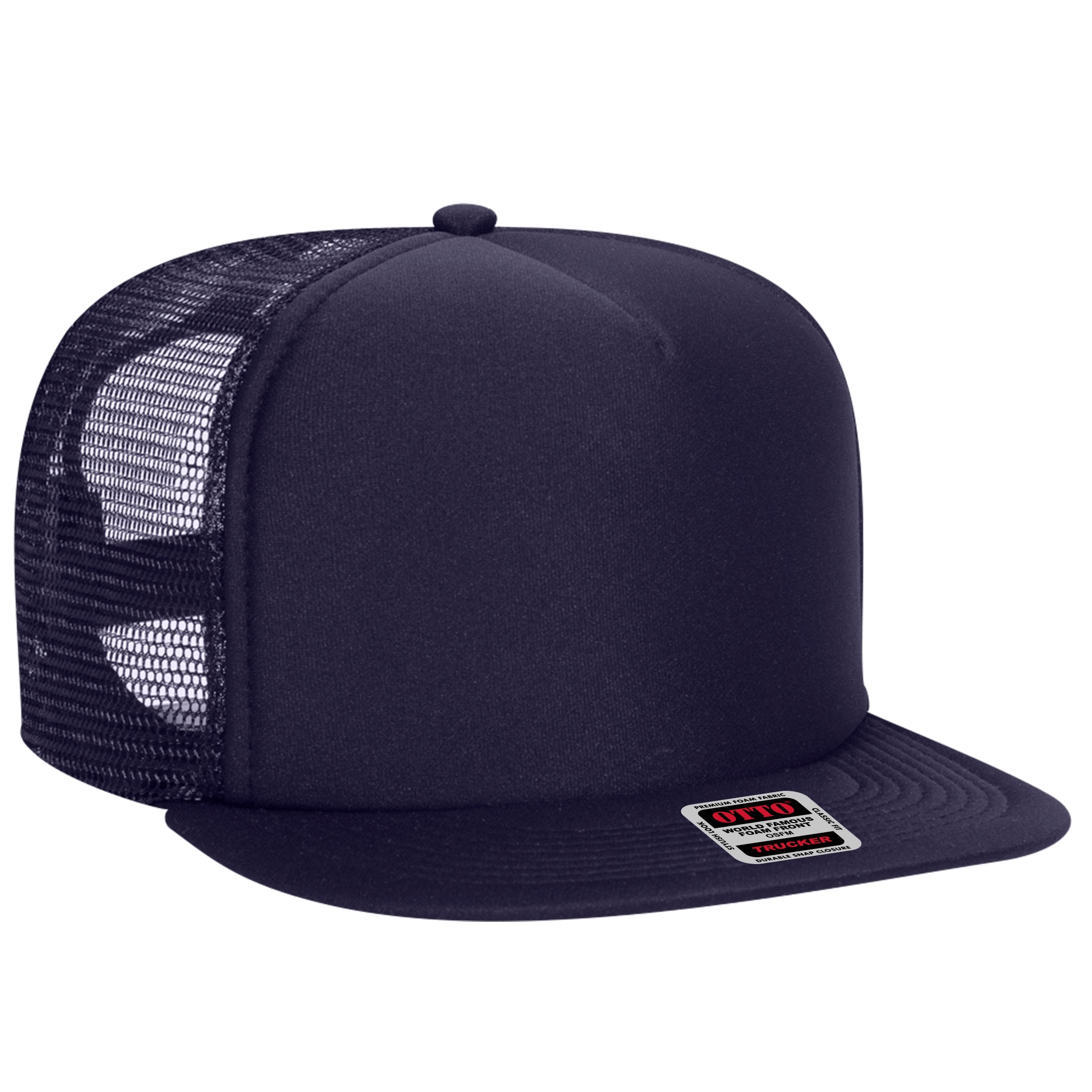 132-1037 OTTO CAP "OTTO SNAP" 5 Panel High Crown Mesh Back Trucker Snapback Hat