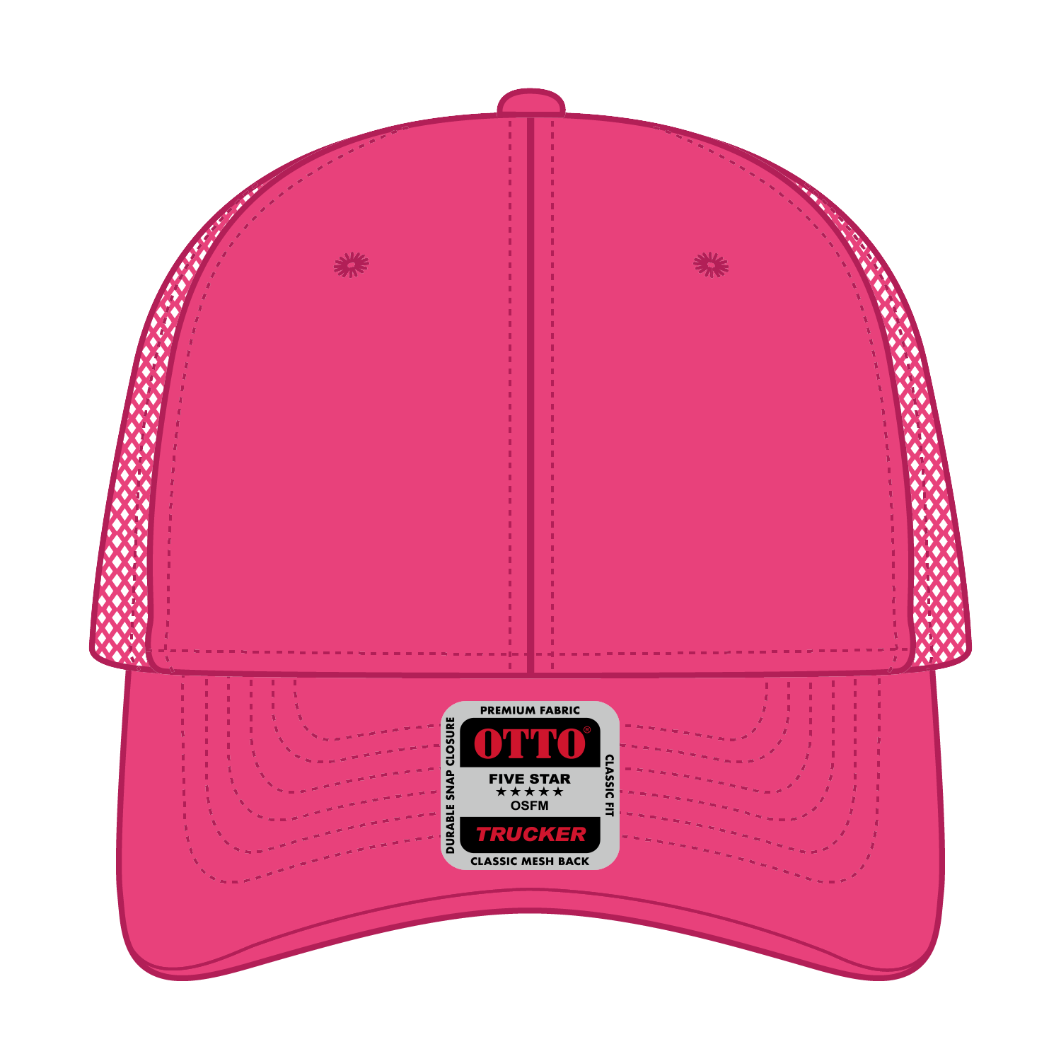 83-473 OTTO CAP 6 Panel Low Profile Mesh Back Trucker Hat