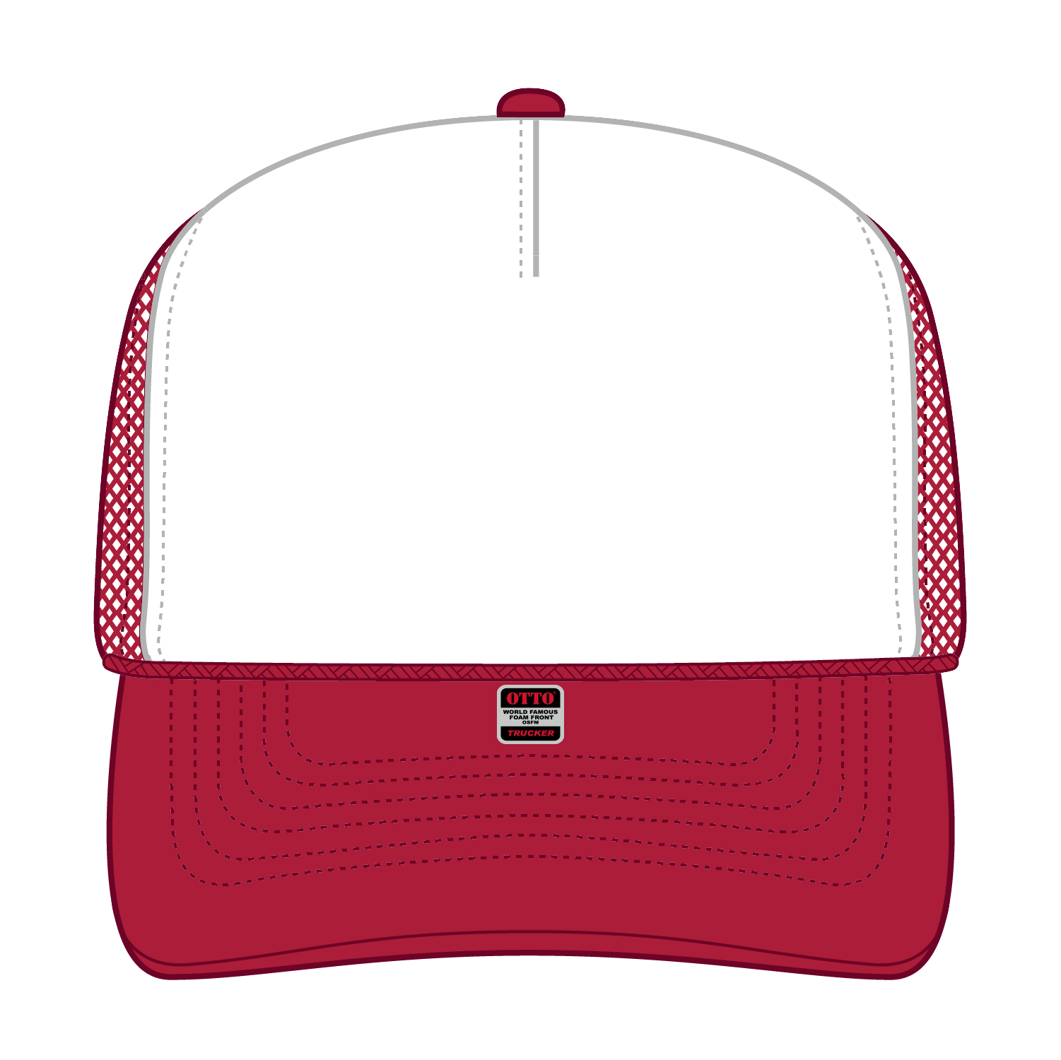 32-467 OTTO CAP 5 Panel Mid Profile Mesh Back Trucker Hat