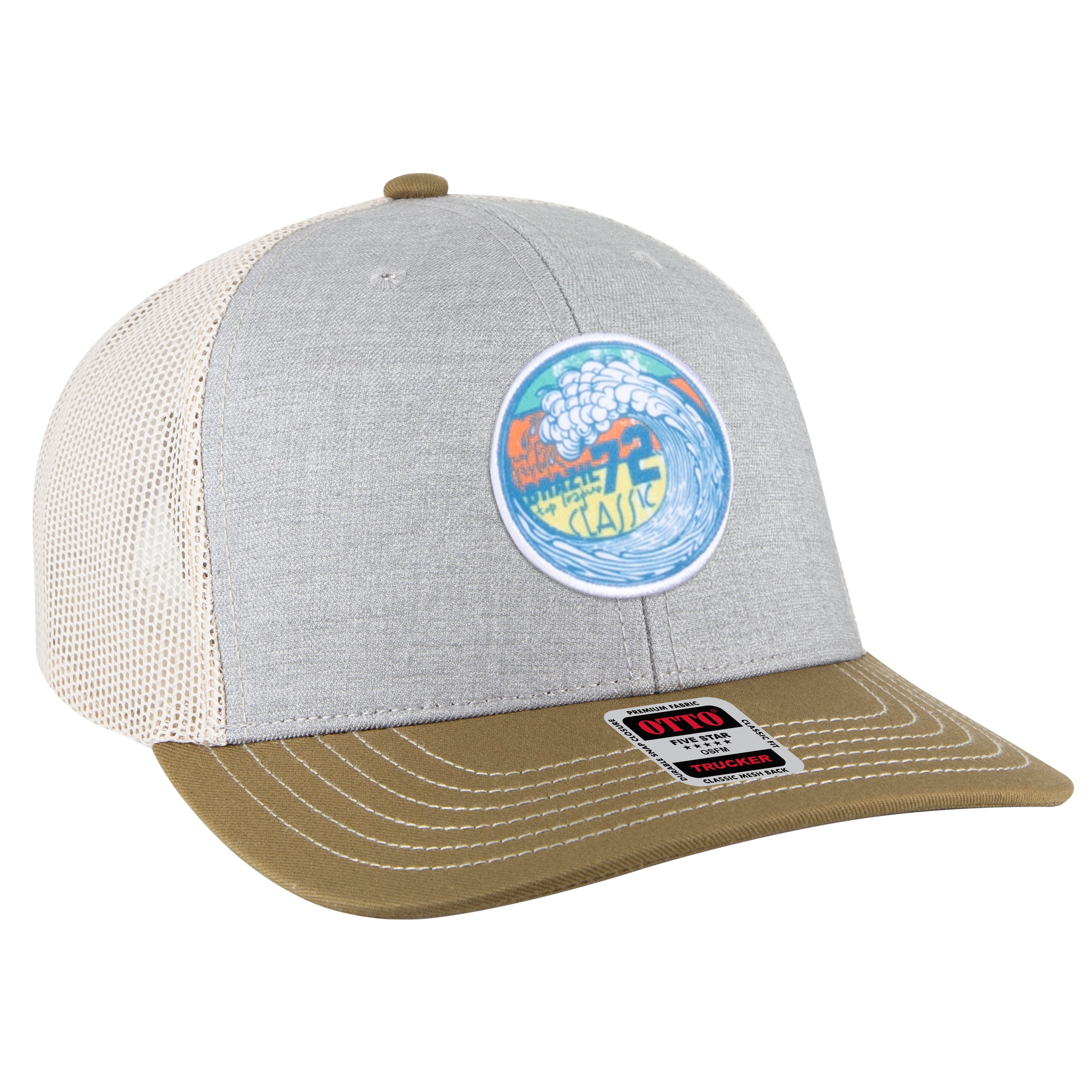 112-1 OTTO Cap 6 Panel Mid Profile Mesh Back Trucker Hat