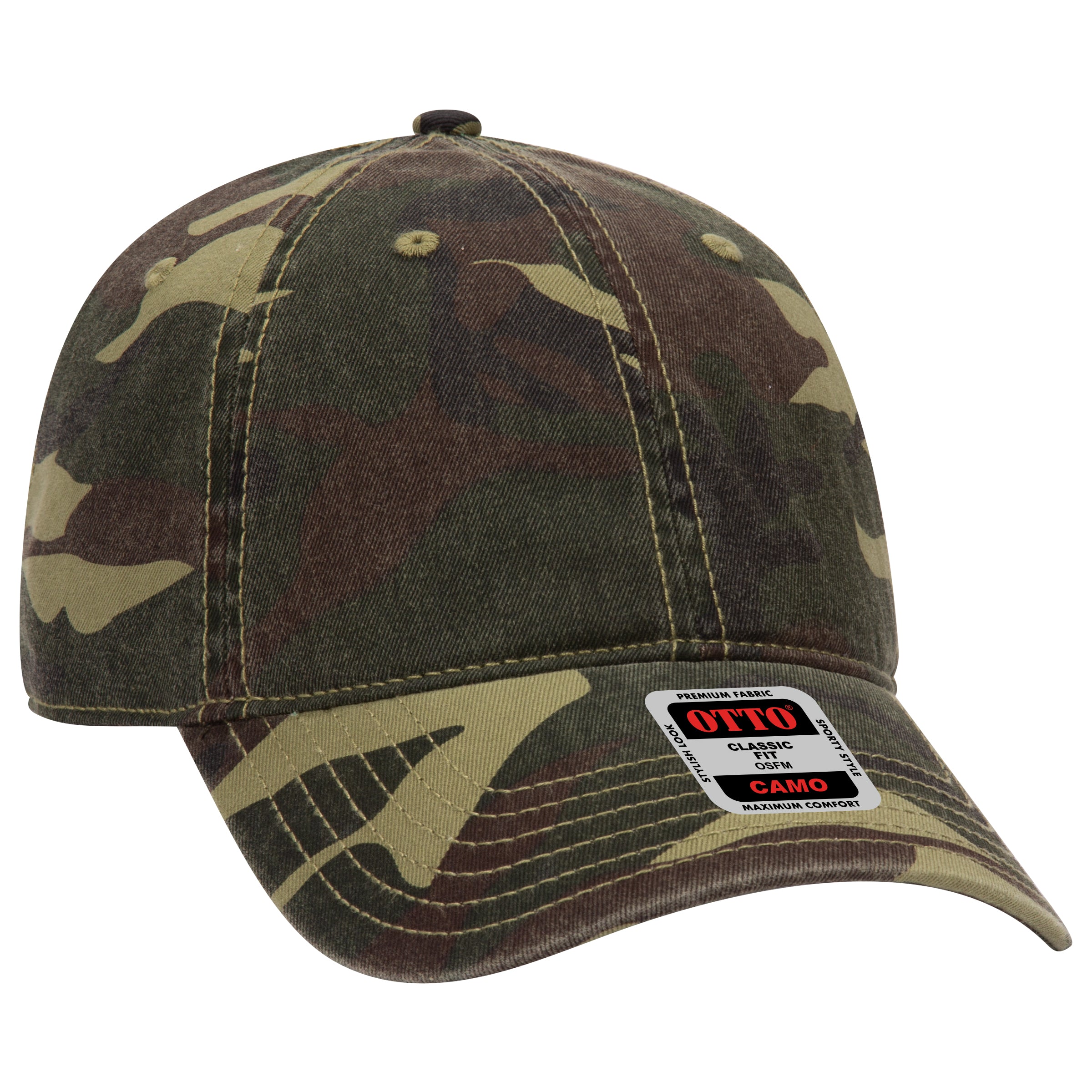 103-713 OTTO CAP Camouflage 6 Panel Low Profile Baseball Cap