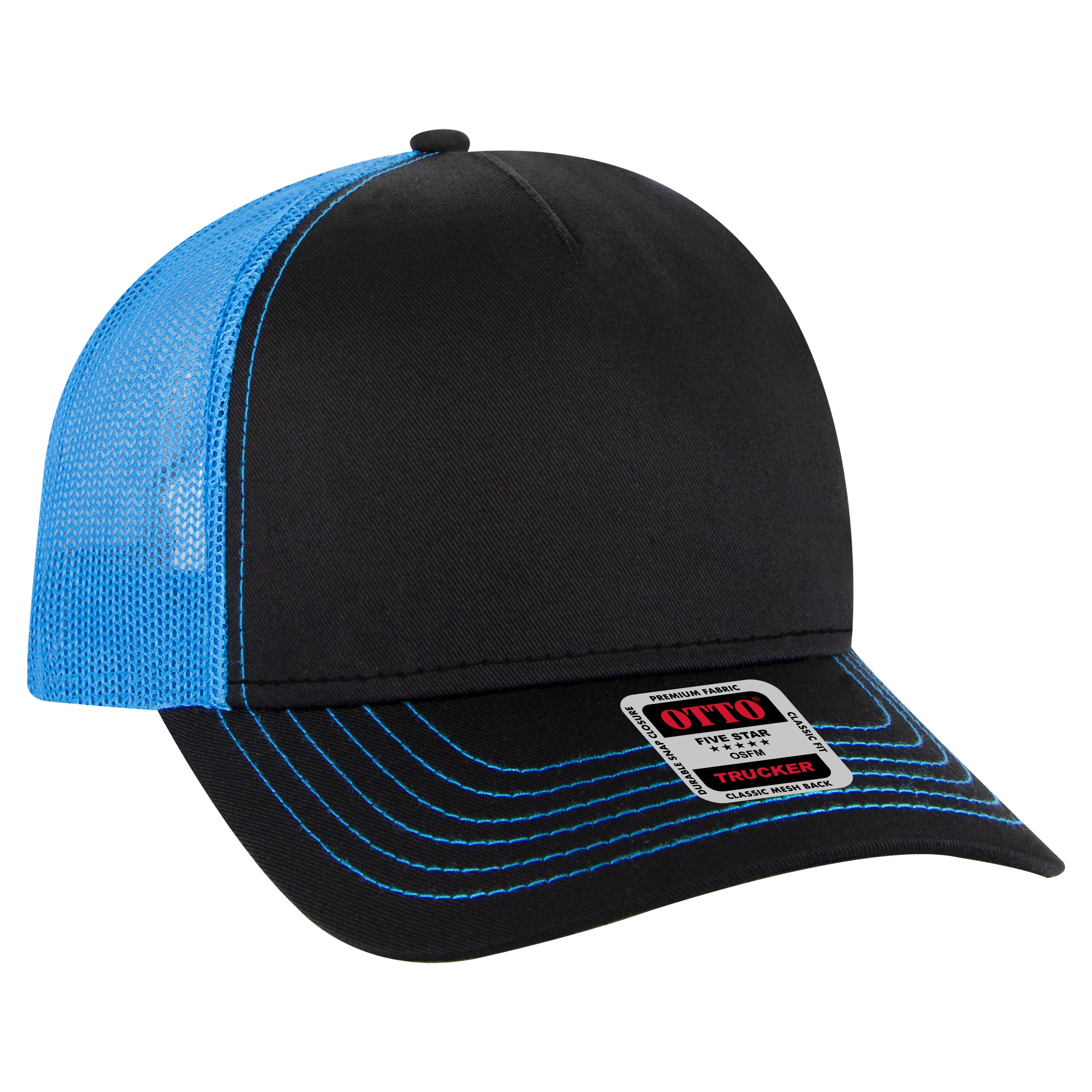 102-664 OTTO CAP 5 Panel Low Profile Mesh Back Trucker Hat