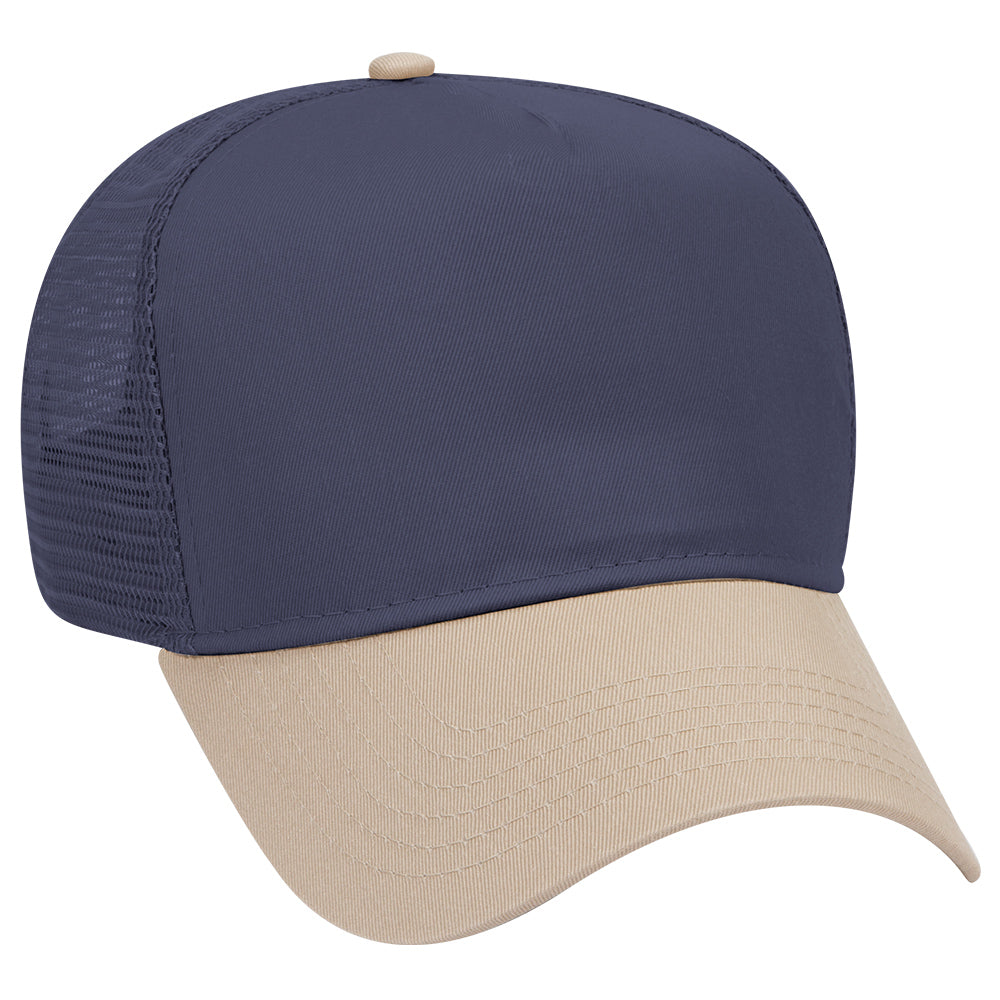 32-285 OTTO CAP 5 Panel Mid Profile Mesh Back Trucker Hat