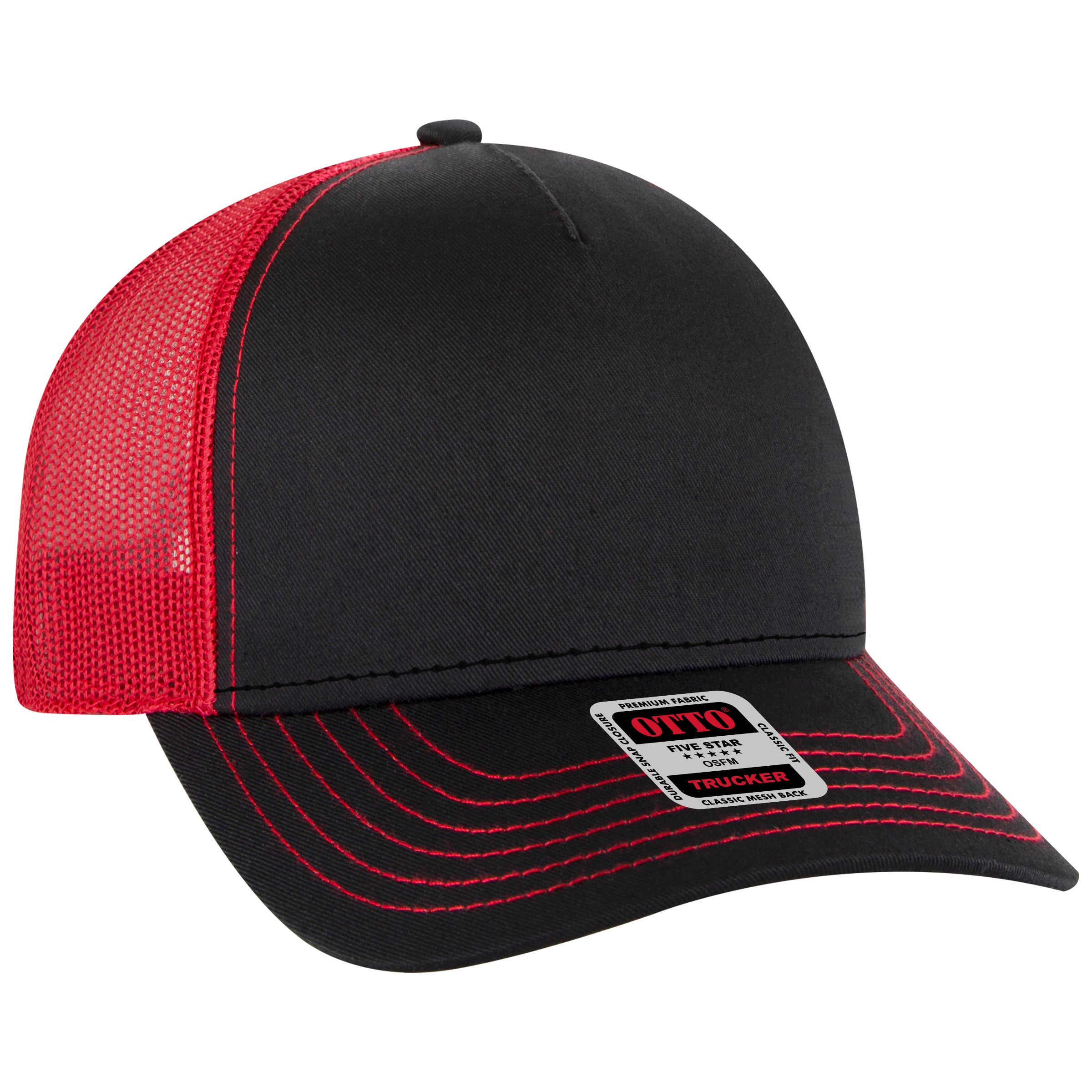102-664 OTTO CAP 5 Panel Low Profile Mesh Back Trucker Hat