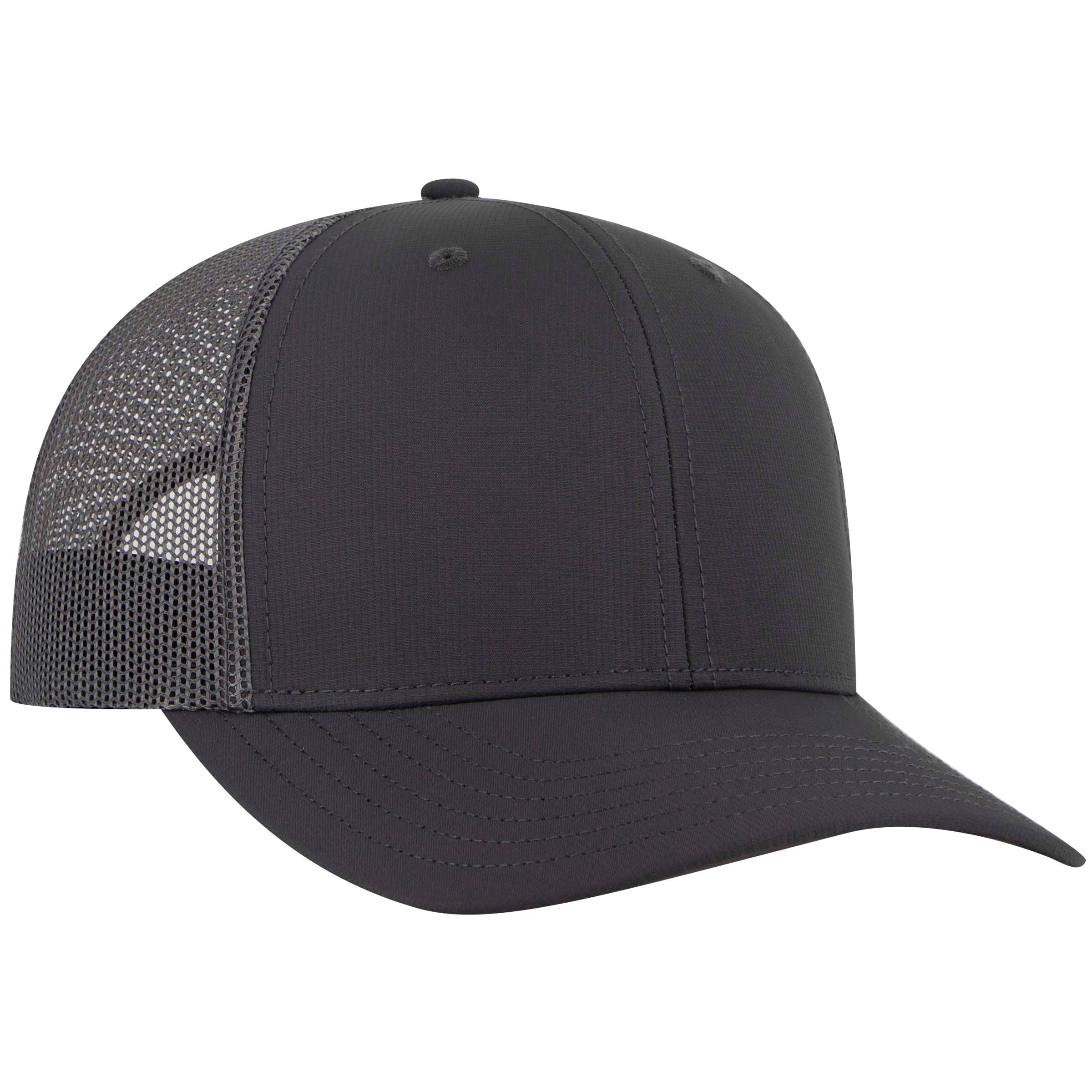 112-3 OTTO Cap 6 Panel Mid Profile Mesh Back Trucker Hat