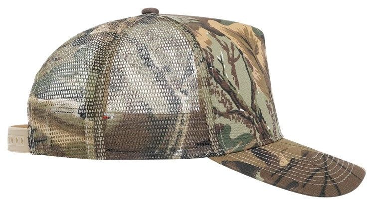 47-049 OTTO CAP Camouflage 5 Panel Mid Crown Mesh Back Trucker Hat