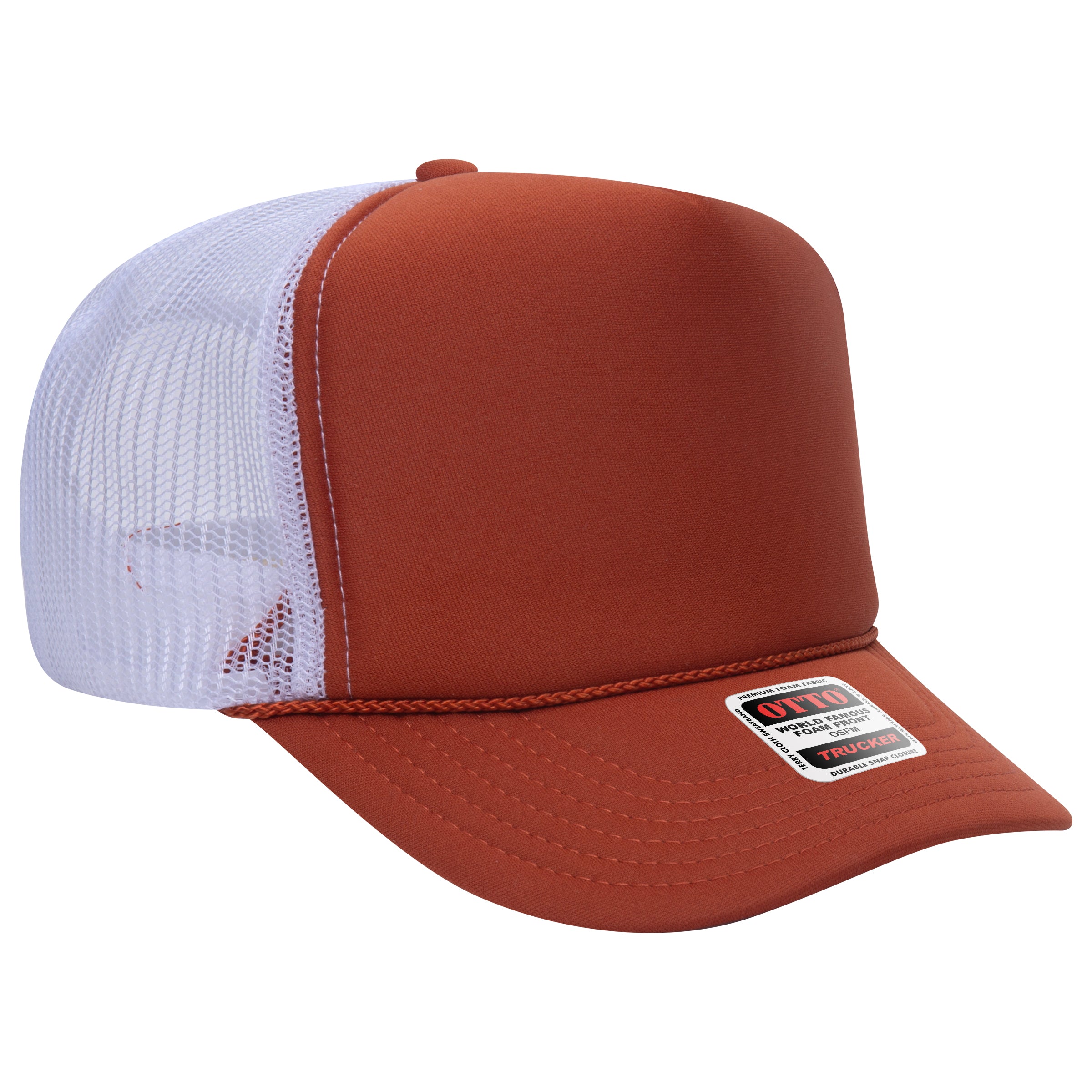 39-165 OTTO CAP 5 Panel High Crown Mesh Back Trucker Hat