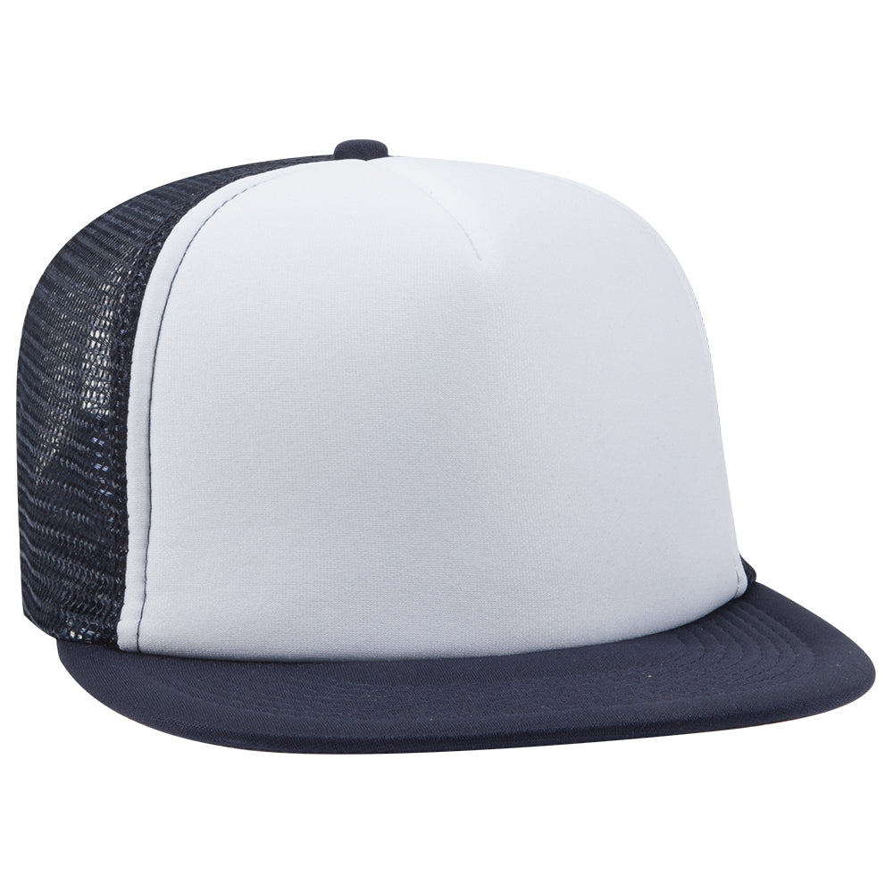 132-1037 OTTO CAP "OTTO SNAP" 5 Panel High Crown Mesh Back Trucker Snapback Hat