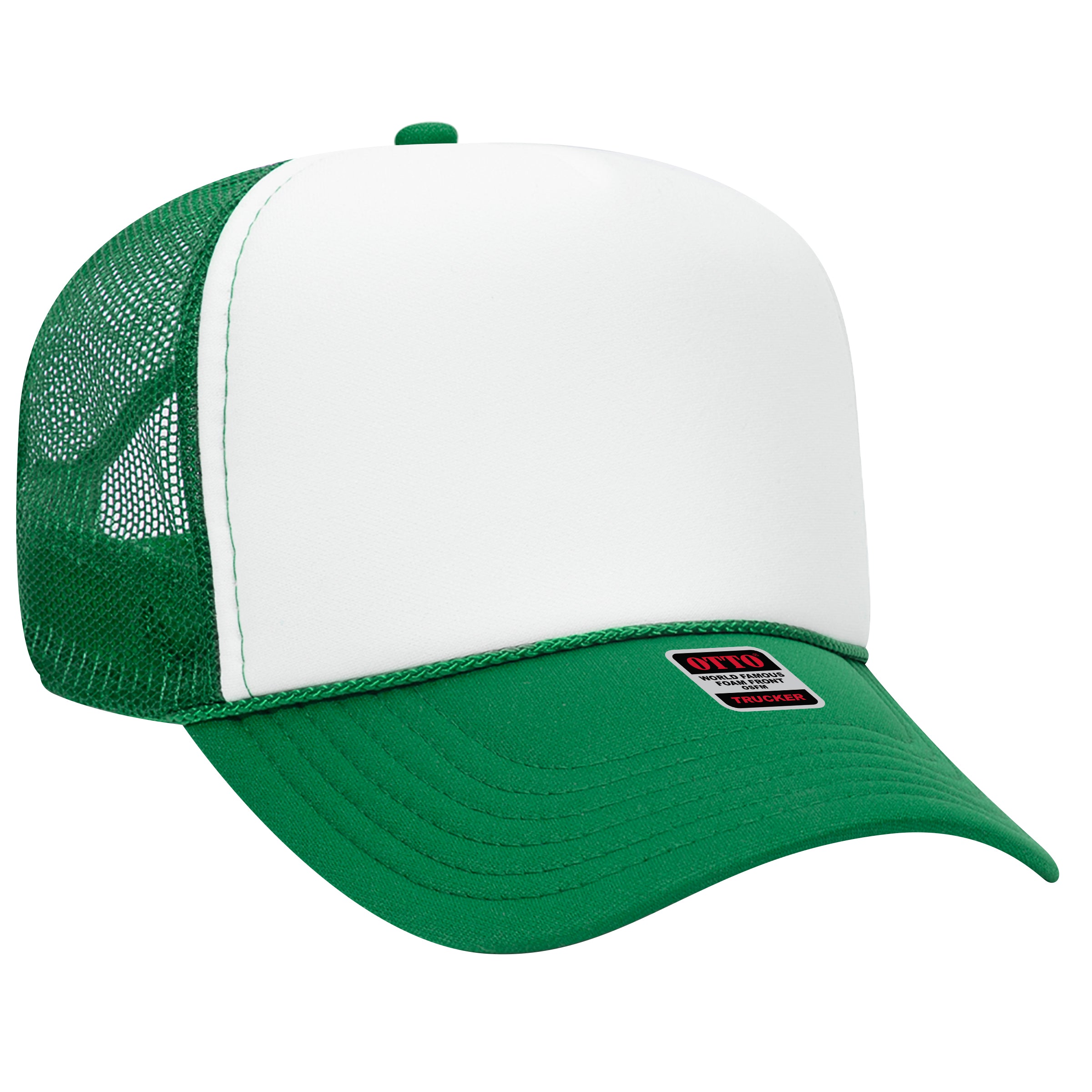 32-467 OTTO CAP 5 Panel Mid Profile Mesh Back Trucker Hat