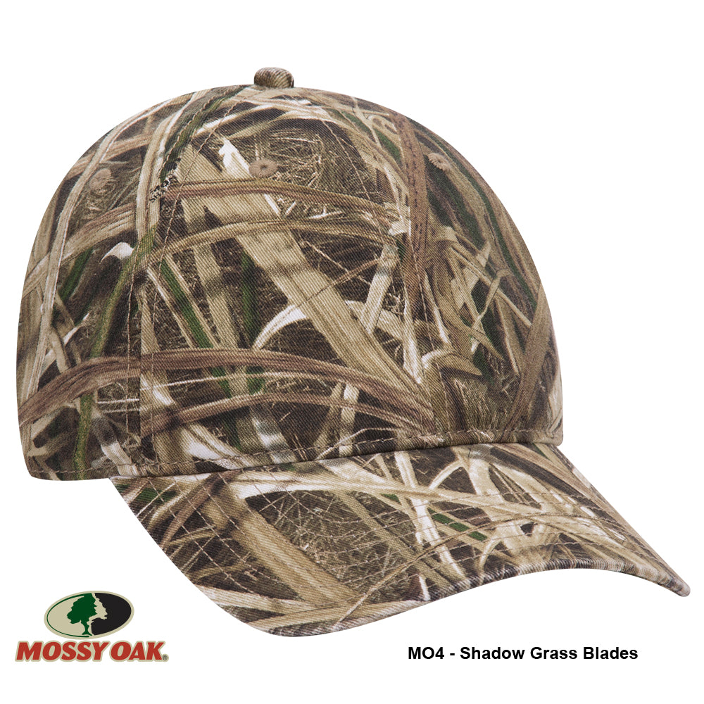 171-1296 OTTO CAP Mossy Oak Camouflage Garment Washed 6 Panel Low Profile Baseball Cap