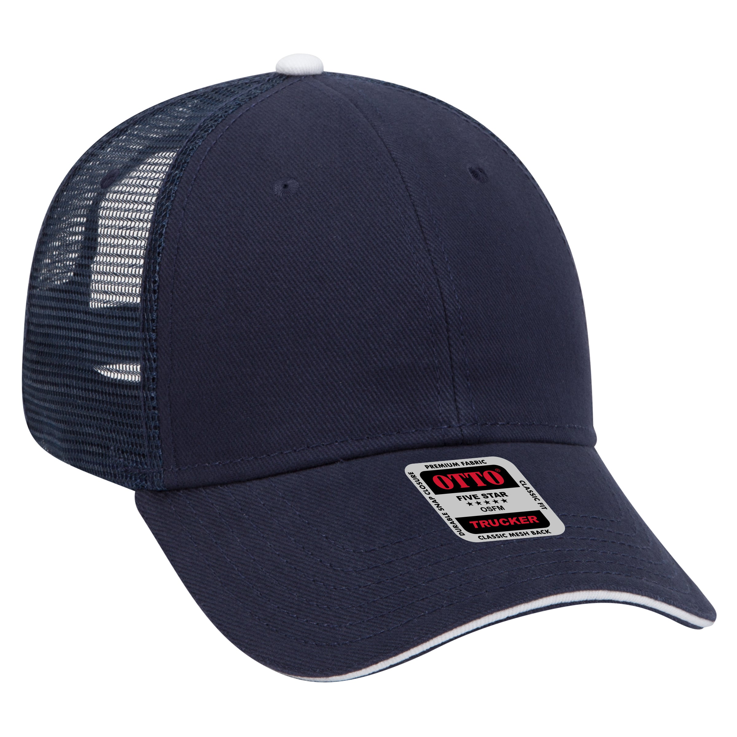 84-482 OTTO CAP 6 Panel Low Profile Mesh Back Trucker Hat