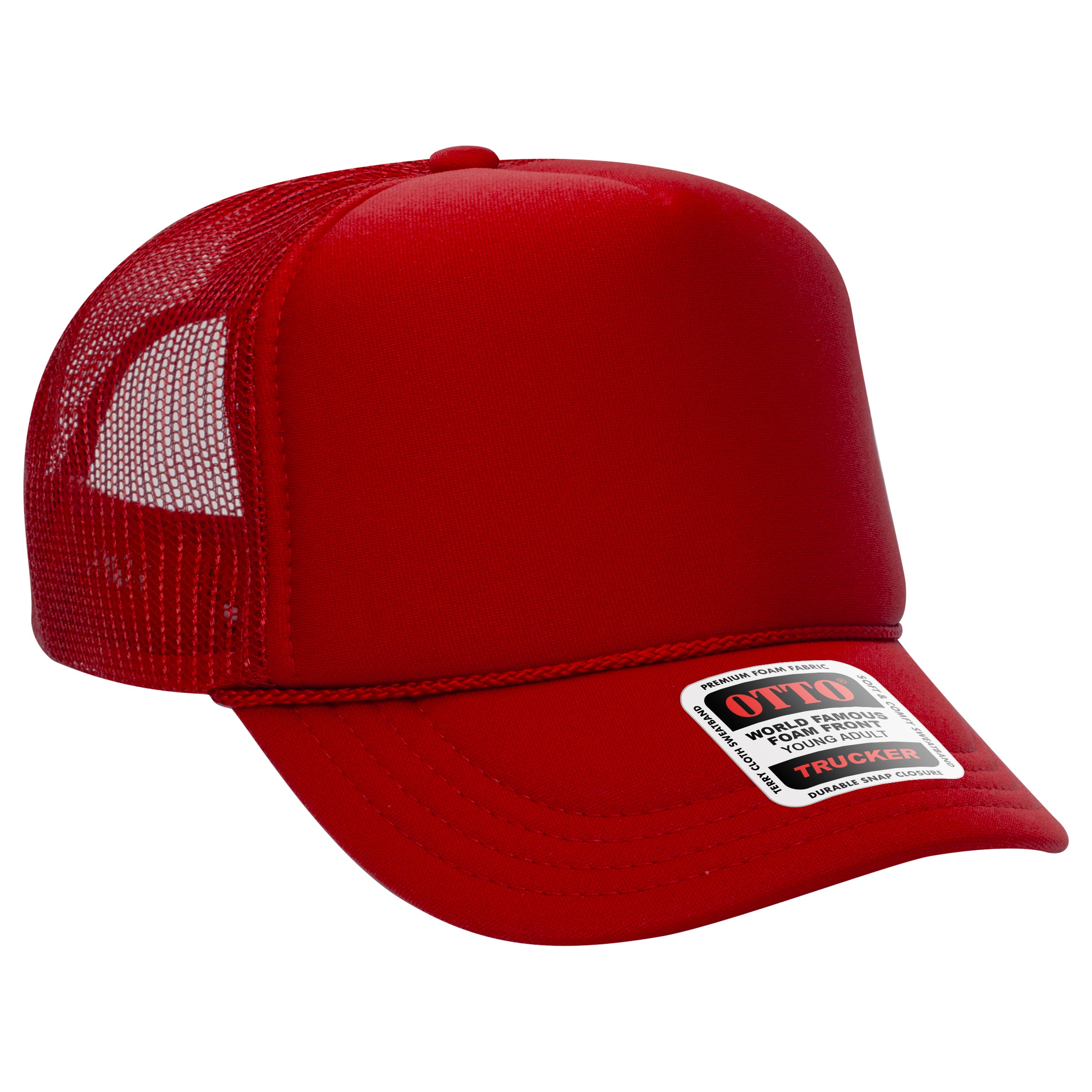 39-165 OTTO CAP 5 Panel High Crown Mesh Back Trucker Hat