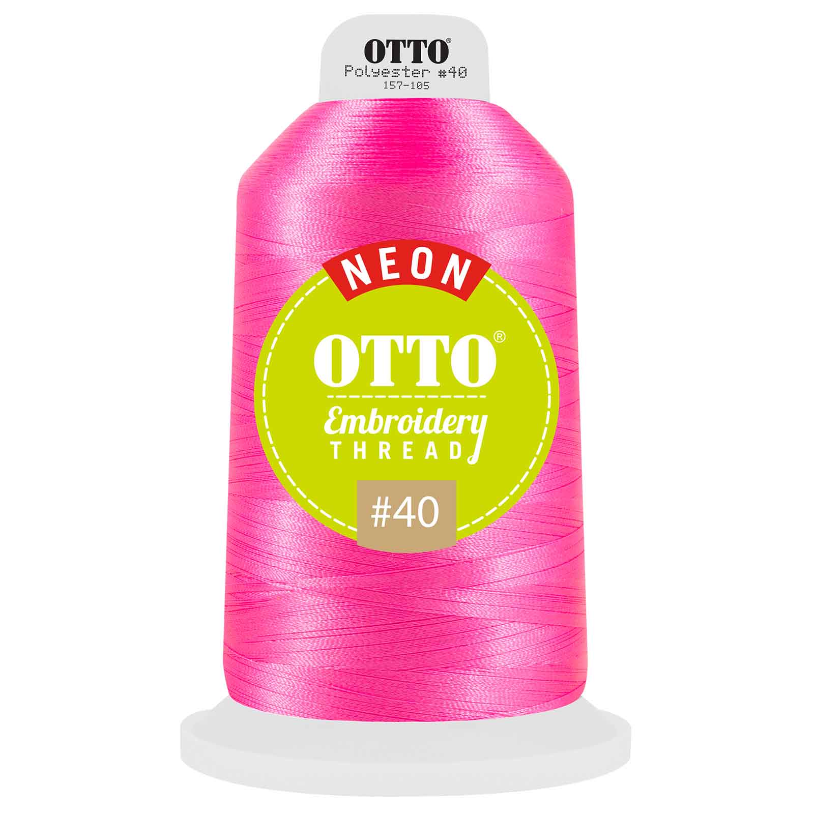 157-105 OTTO Embroidery Neon Thread #40 5,500 yd. King Cone