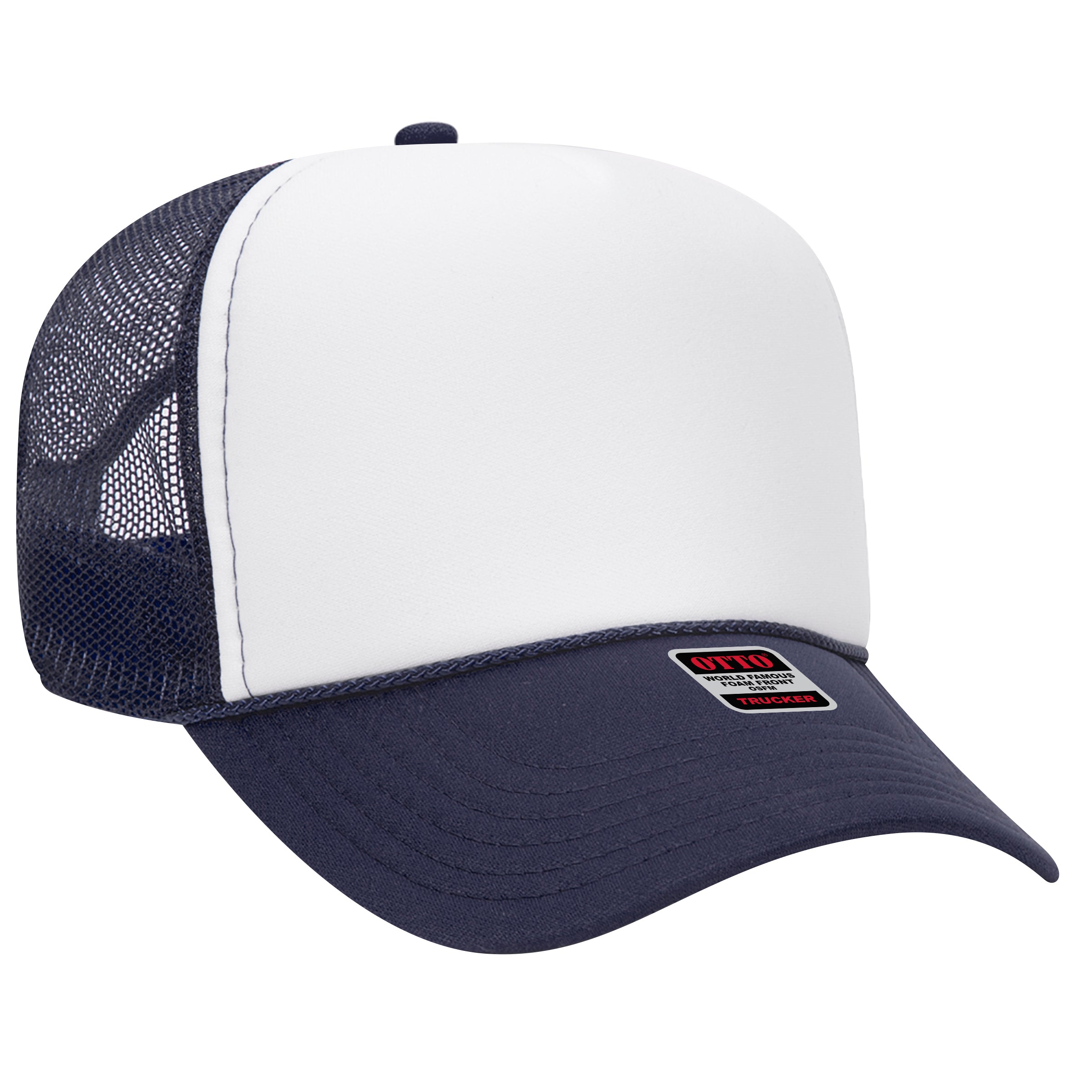 32-467 OTTO CAP 5 Panel Mid Profile Mesh Back Trucker Hat