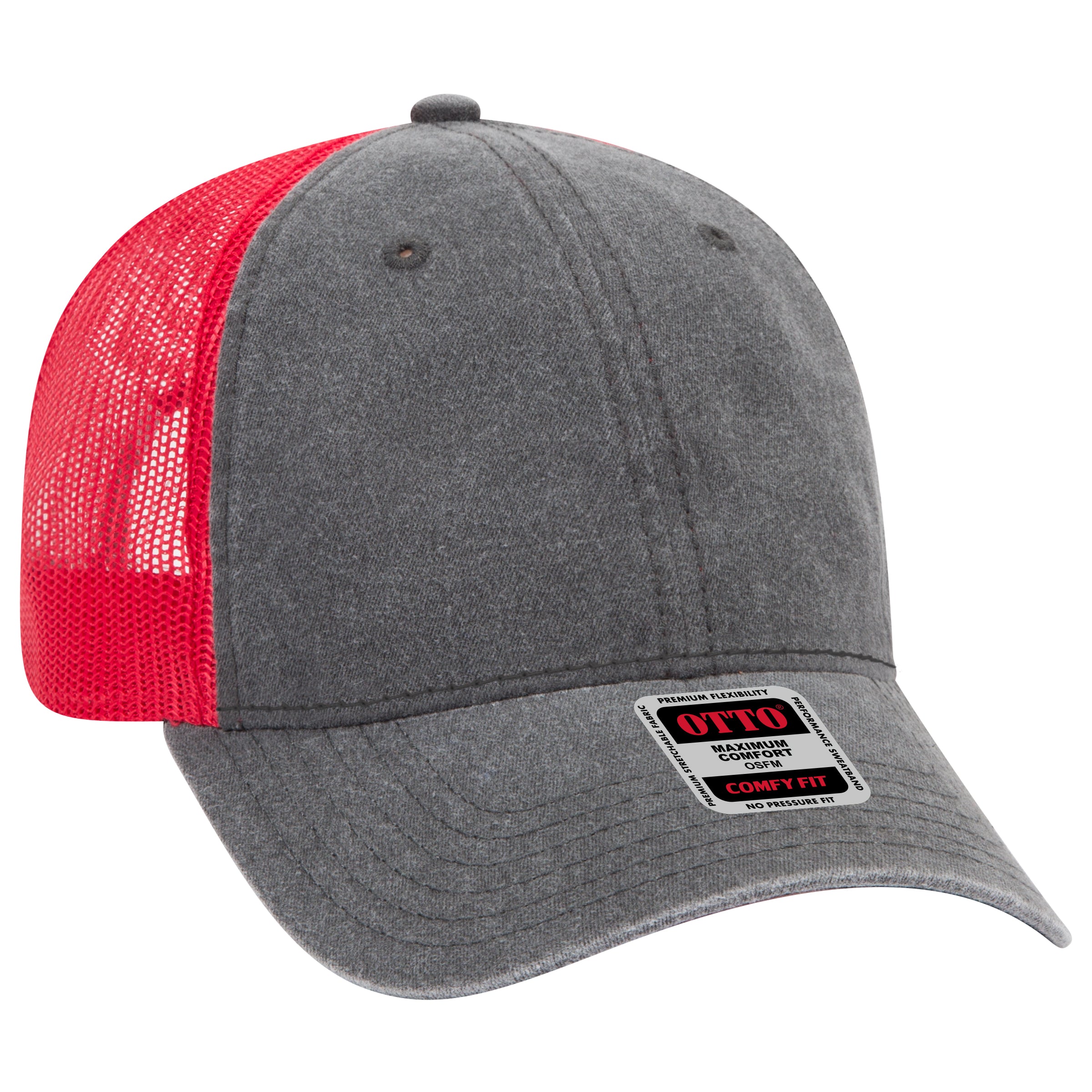 121-1202 OTTO CAP "OTTO COMFY FIT" 6 Panel Low Profile Mesh Back Trucker Hat