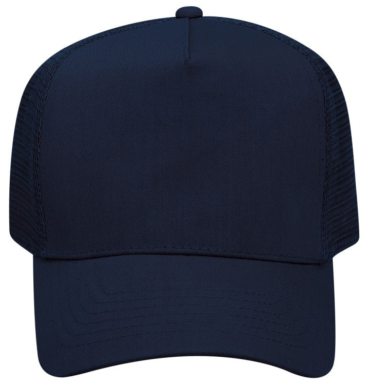 32-1104 OTTO CAP 5 Panel Mid Profile Mesh Back Trucker Hat